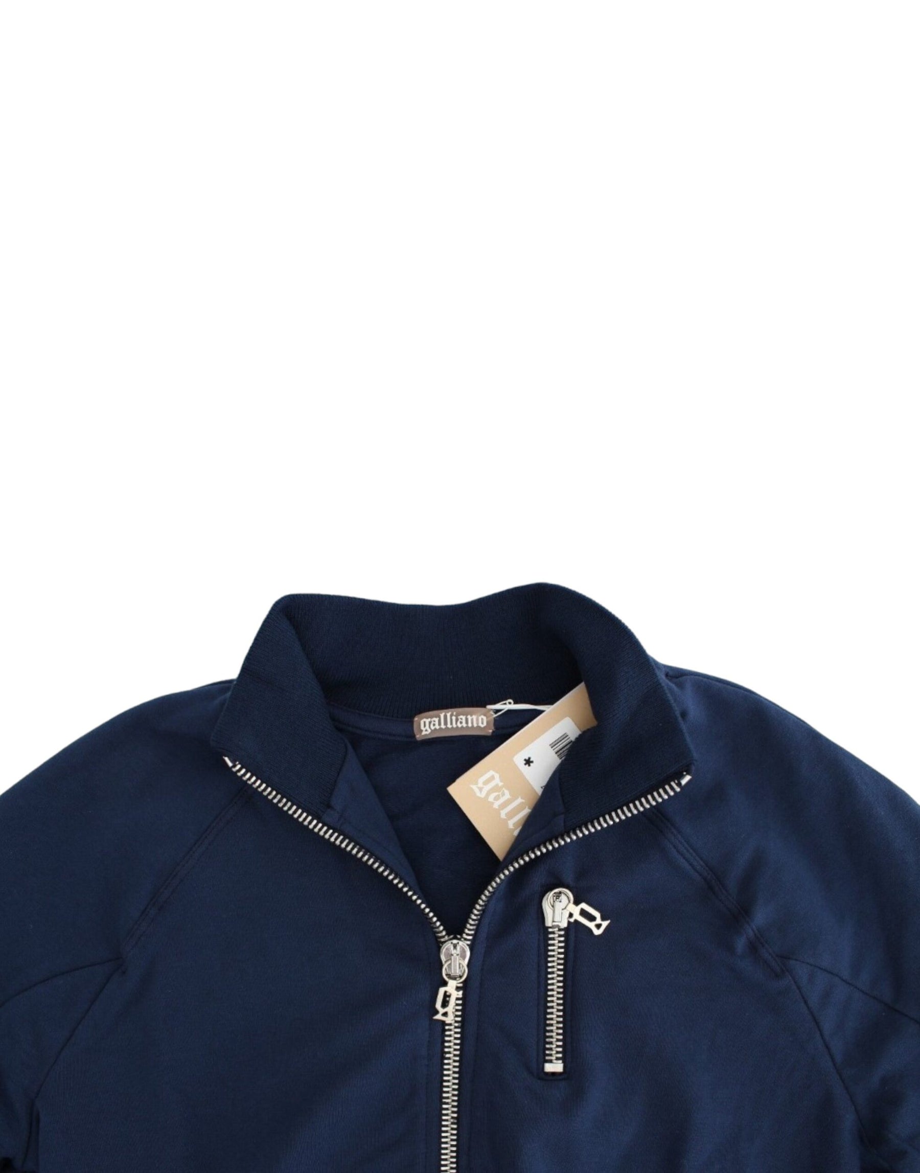 John Galliano Blue zip cotton cardigan | Regal Royce