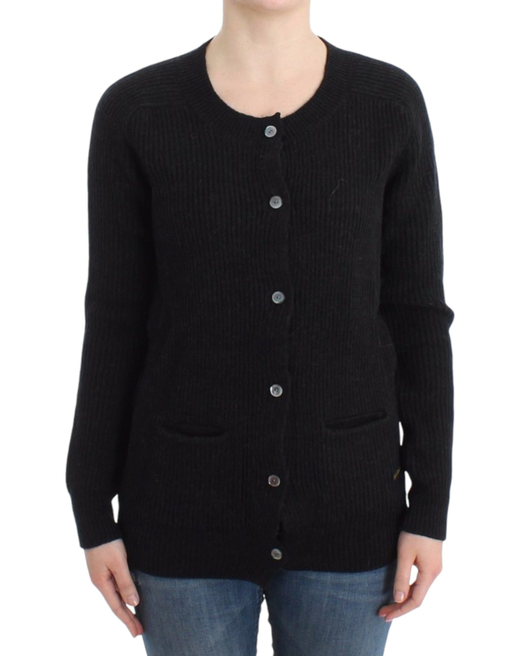 John Galliano Black wool cardigan | Regal Royce