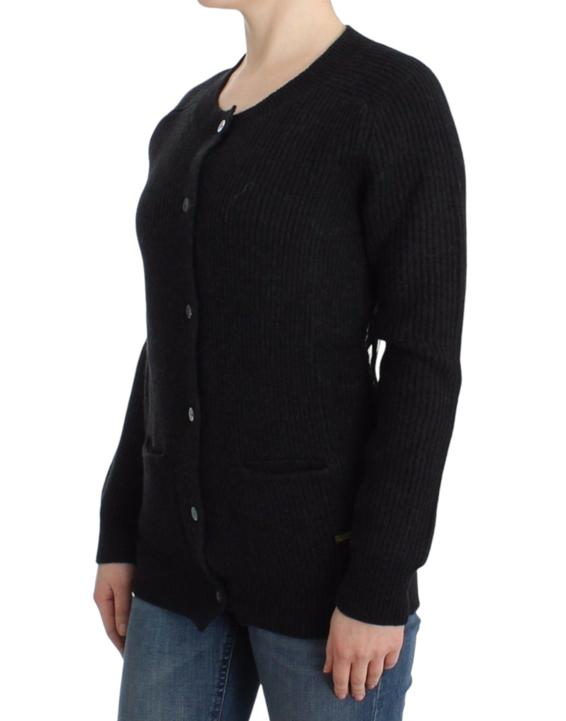 John Galliano Black wool cardigan | Regal Royce