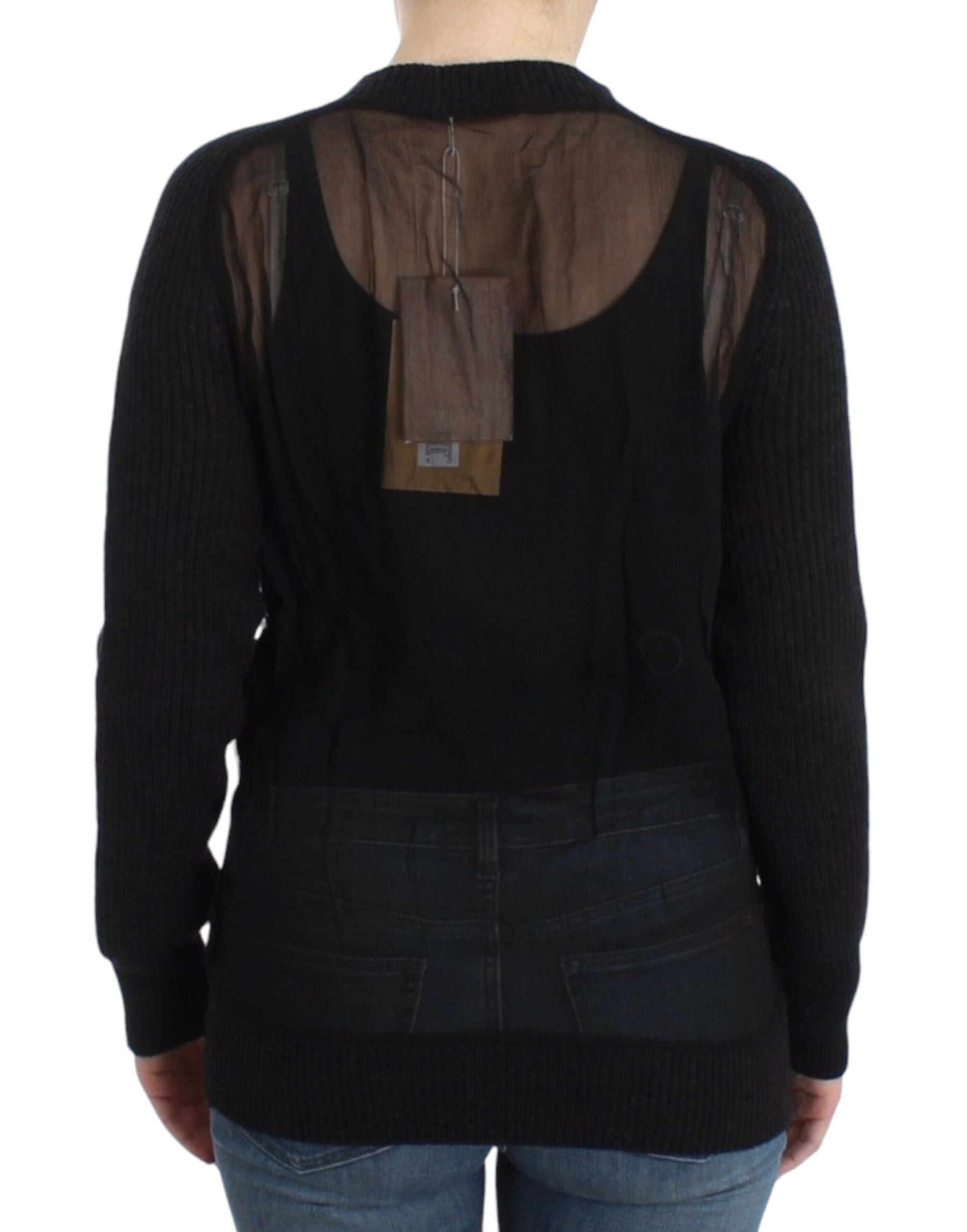 John Galliano Black wool cardigan | Regal Royce