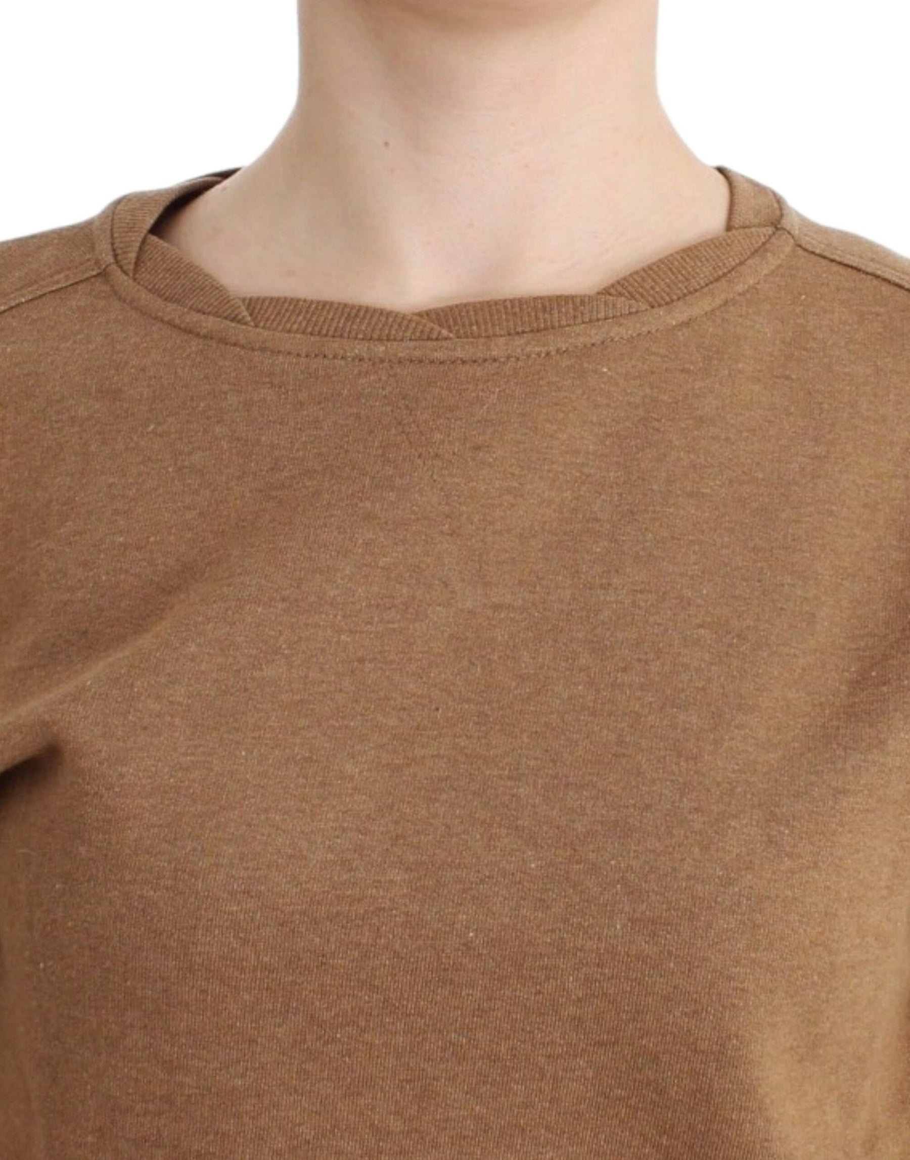 John Galliano Brown Crewneck Cotton Sweater | Regal Royce