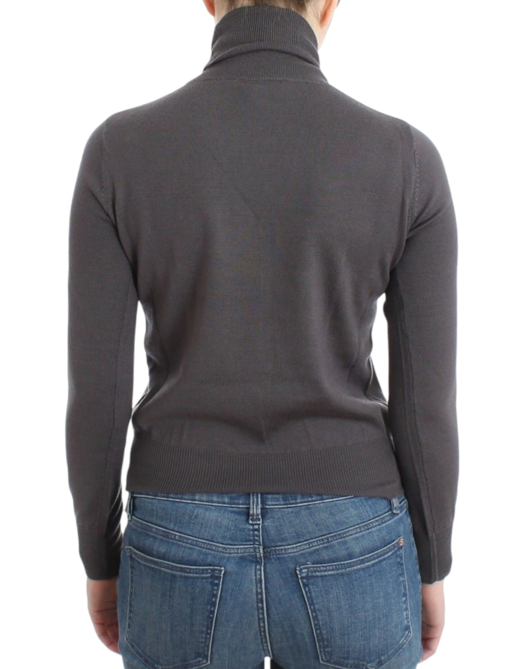 John Galliano Brown turtleneck cotton sweater | Regal Royce