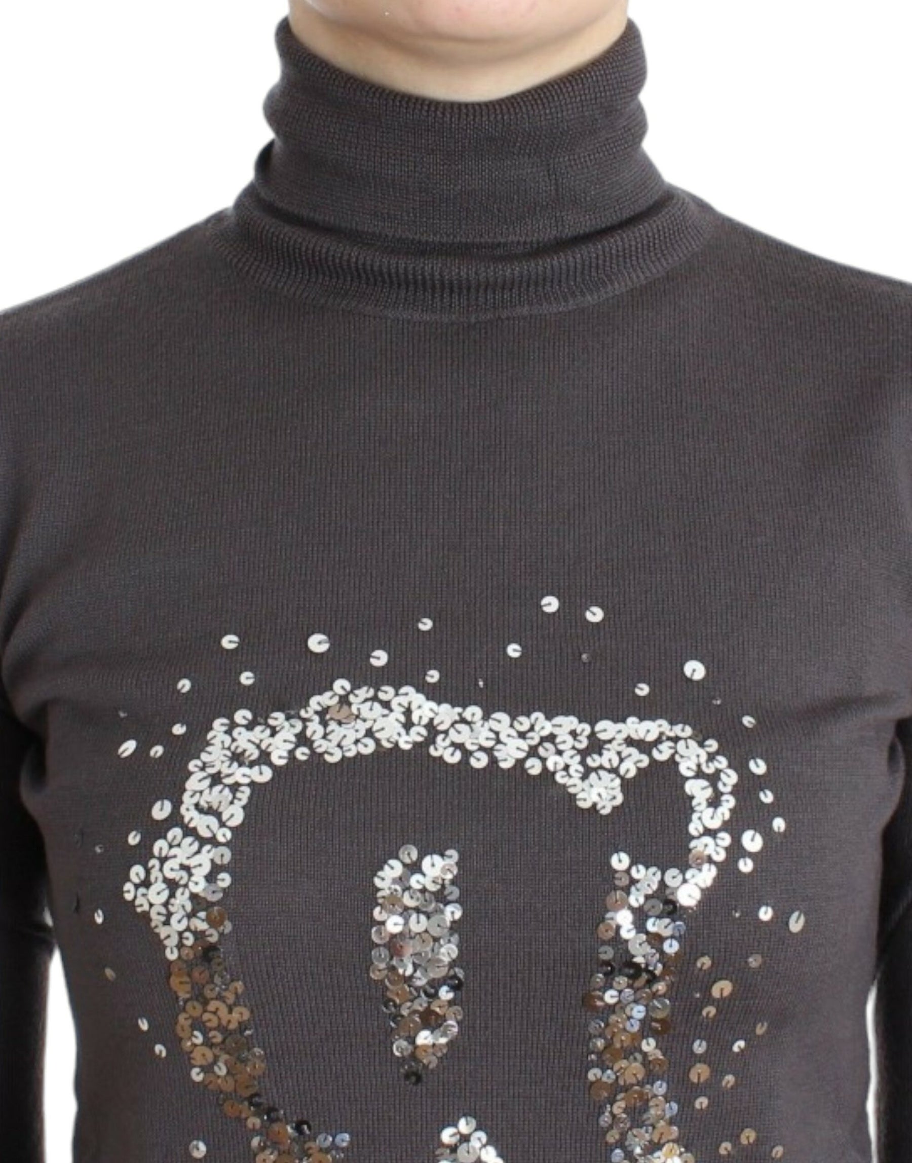 John Galliano Brown turtleneck cotton sweater | Regal Royce