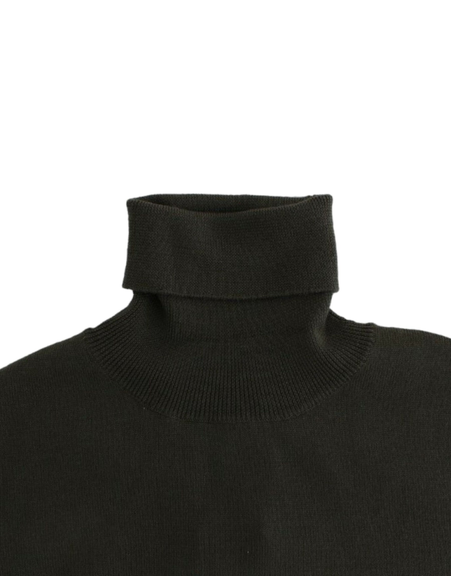 John Galliano Green wool turtleneck sweater | Regal Royce