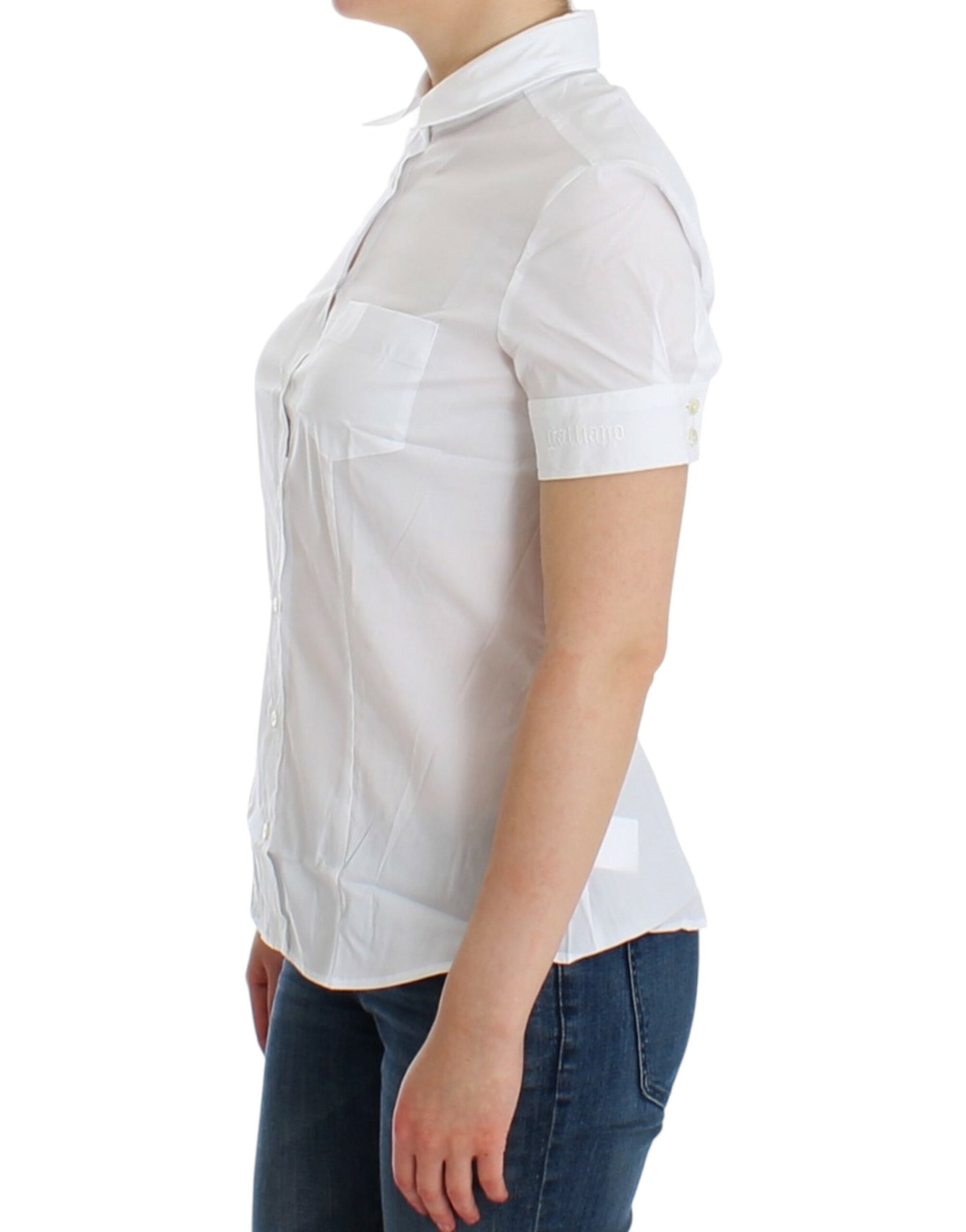 John Galliano White Cotton Shirt Top | Regal Royce