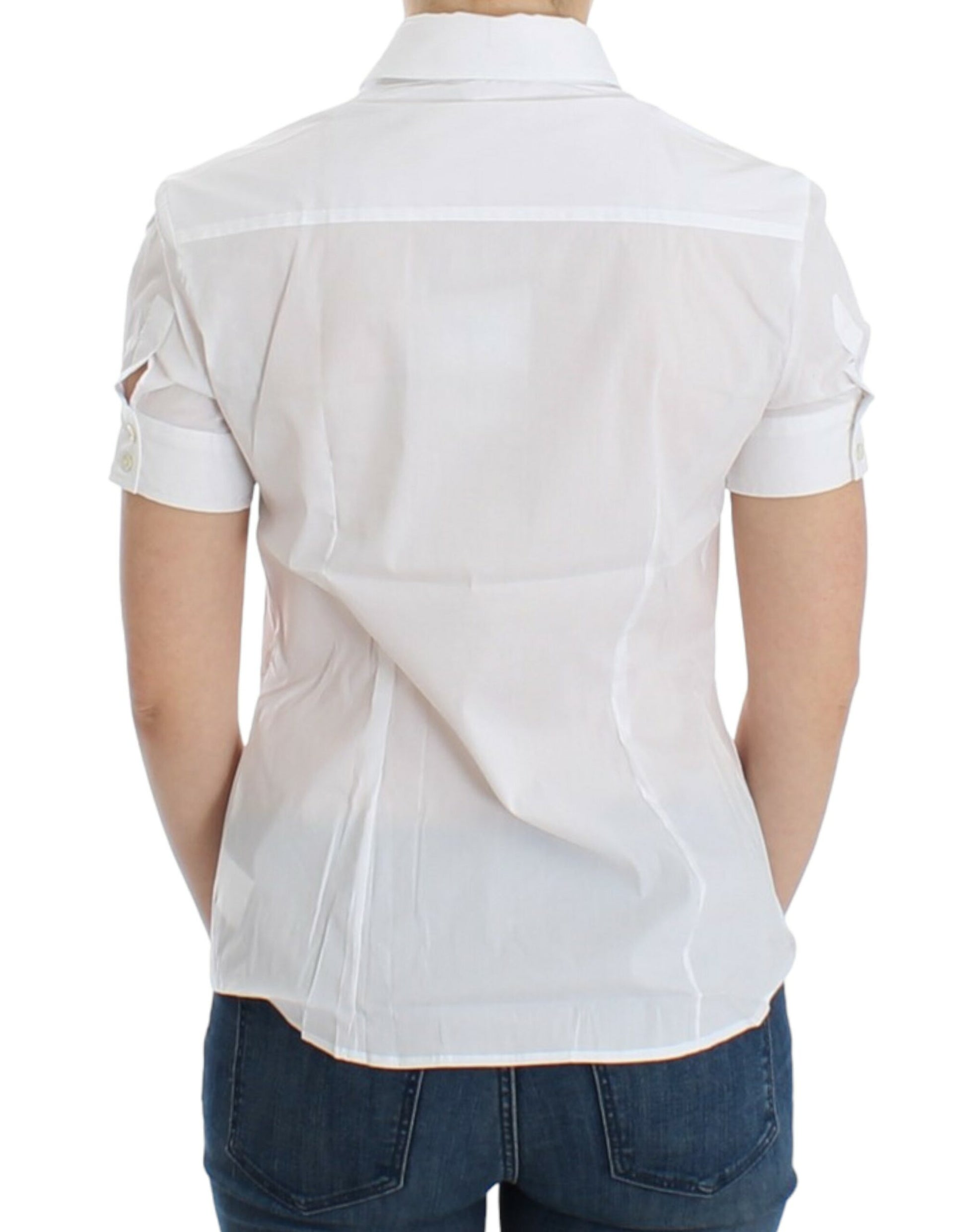 John Galliano White Cotton Shirt Top