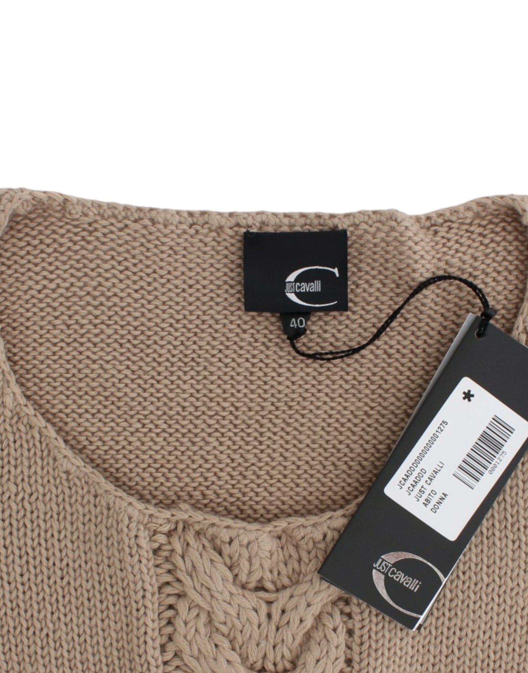 Cavalli Beige knitted wool sweater | Regal Royce