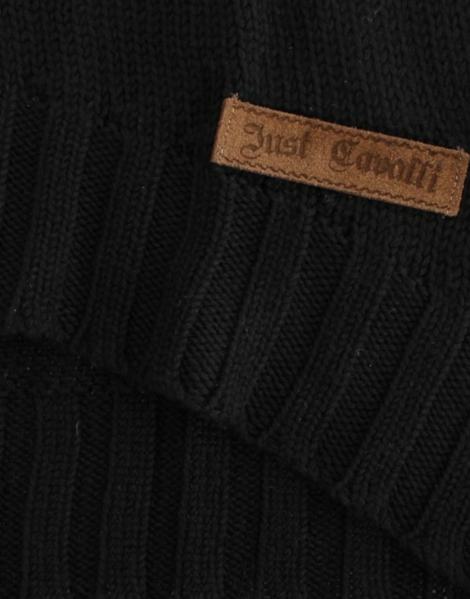 Cavalli Black knitted wool sweater | Regal Royce