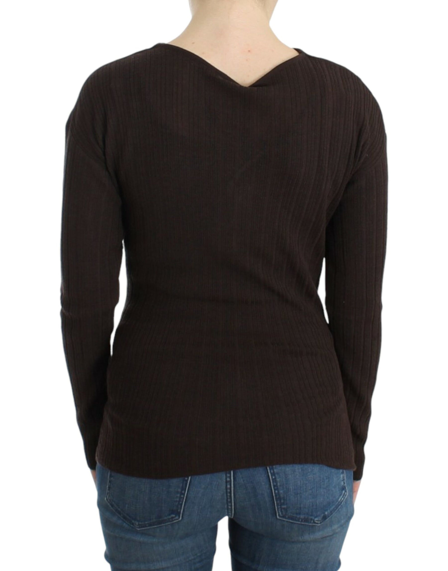 Cavalli Brown knitted wool sweater | Regal Royce