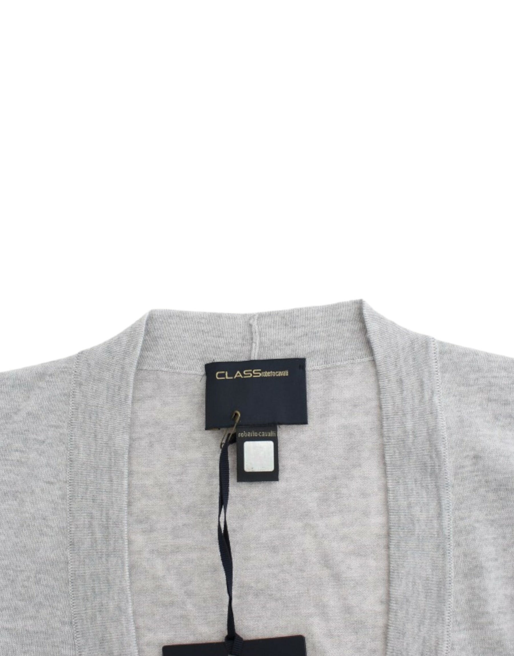 Cavalli Gray cropped wool cardigan | Regal Royce