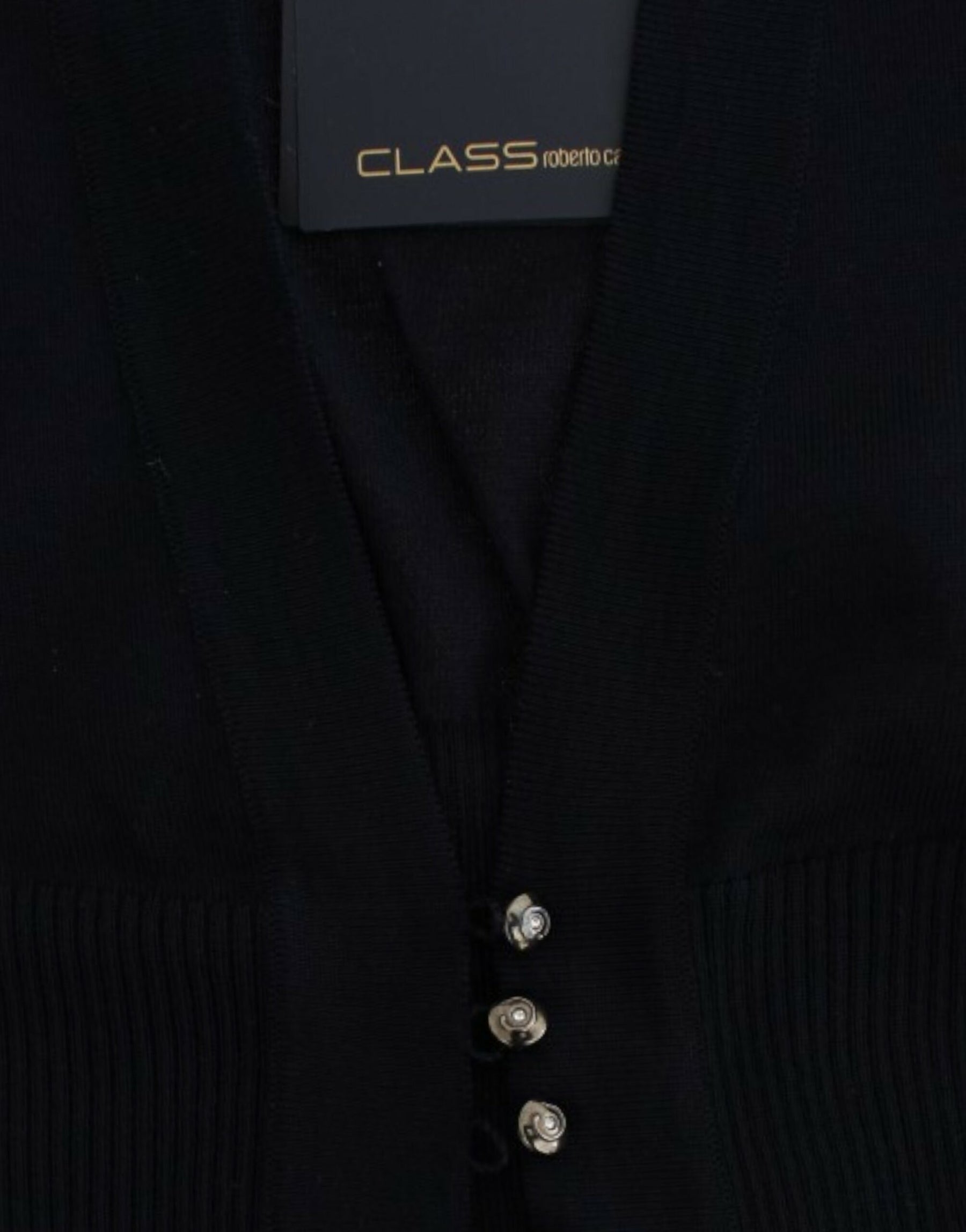 Cavalli Black cropped wool cardigan | Regal Royce