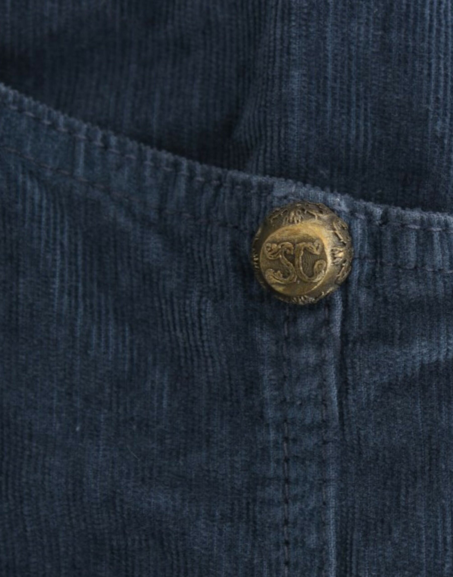 Cavalli Blue corduroy pencil skirt | Regal Royce