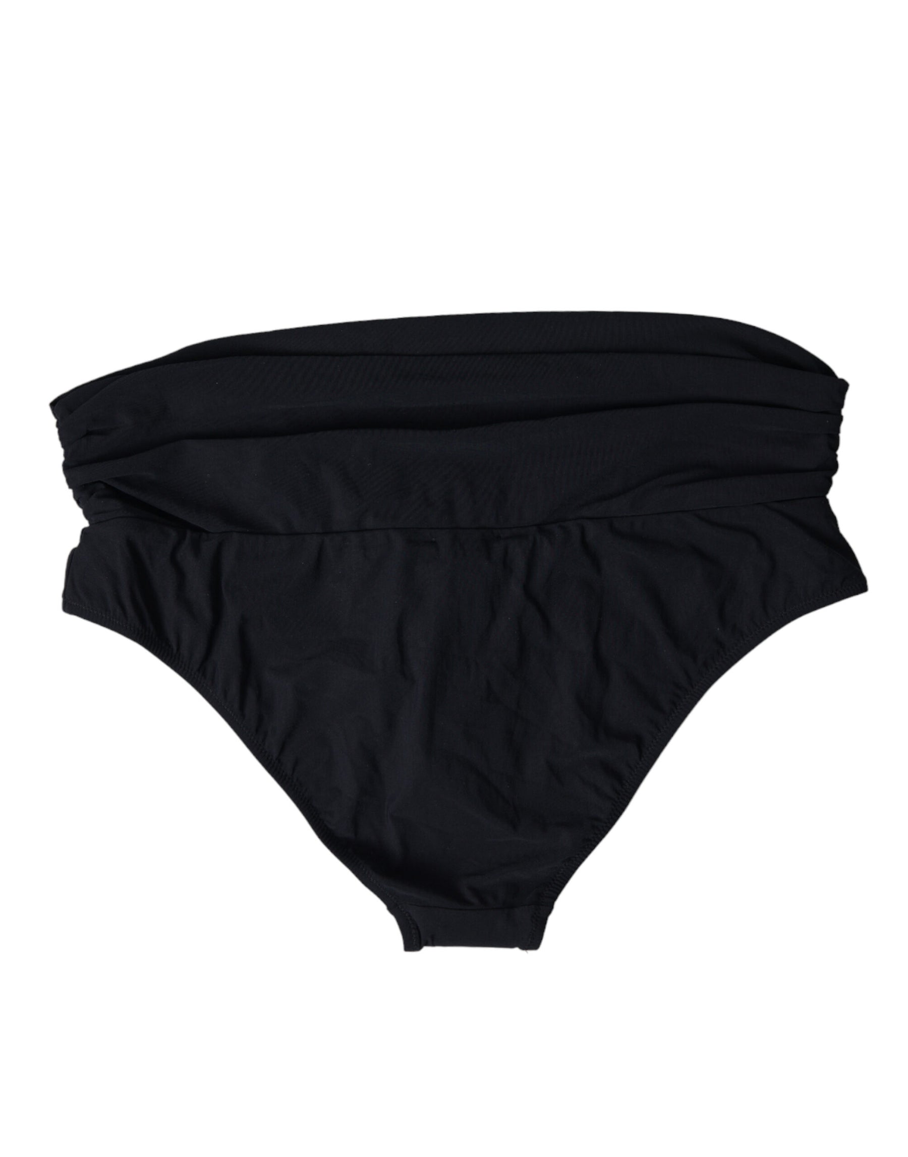 Dolce & Gabbana Black Nylon Stretch Swimwear Slip Bottom Bikini | Regal Royce