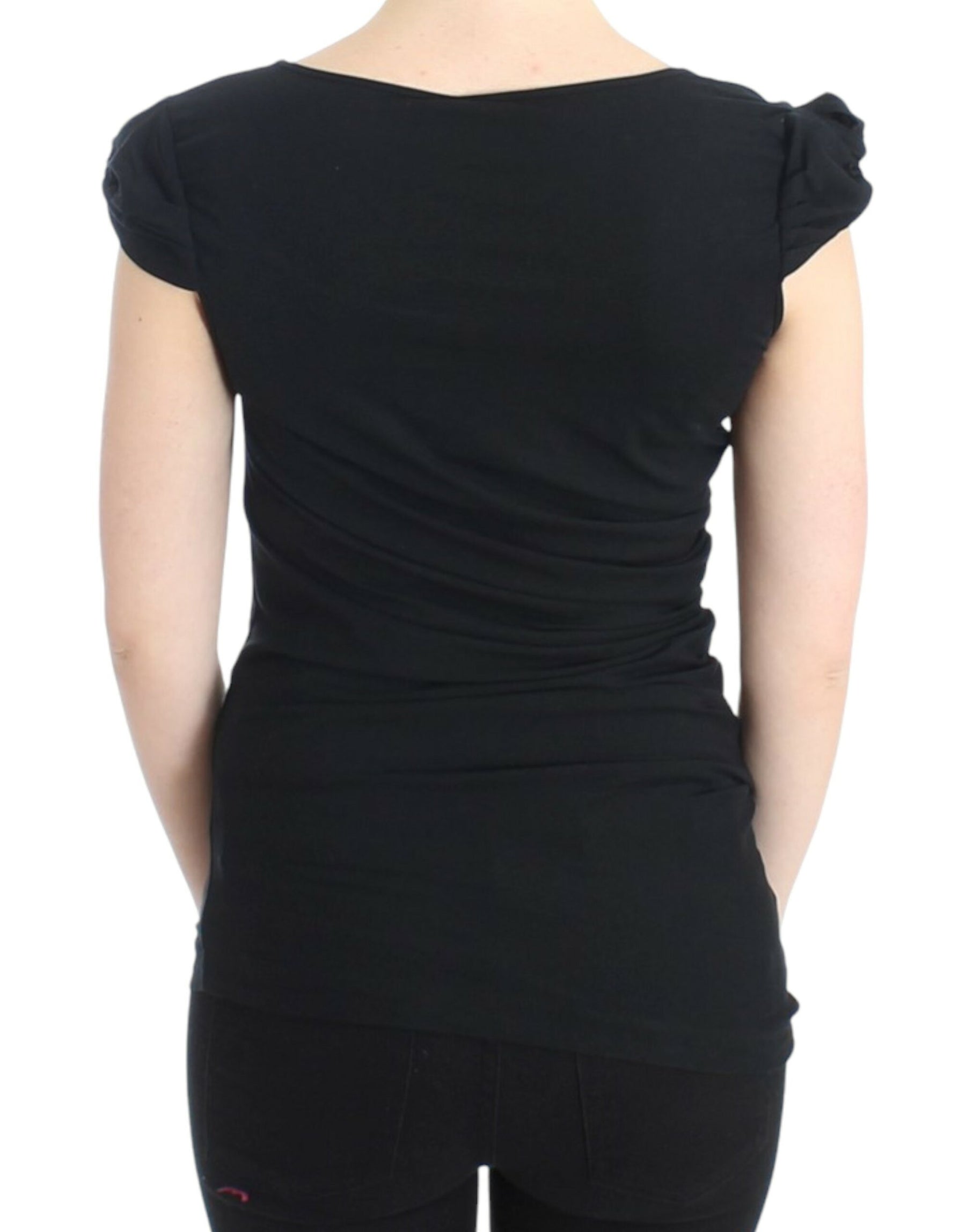Cavalli Black Cotton Top | Regal Royce
