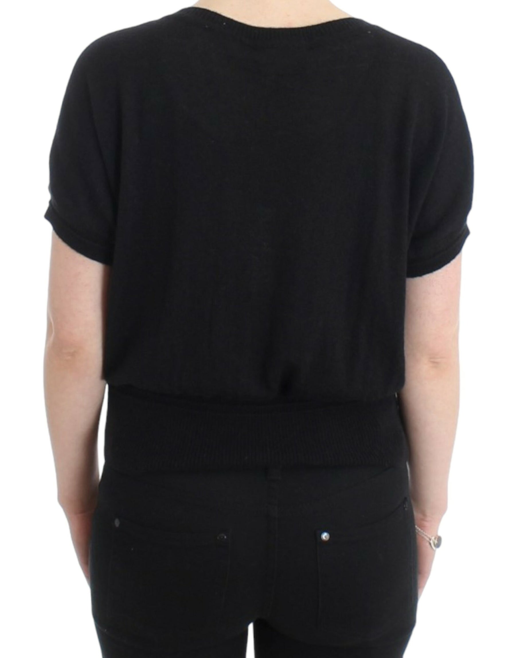 Cavalli Black short sleeved jumper | Regal Royce
