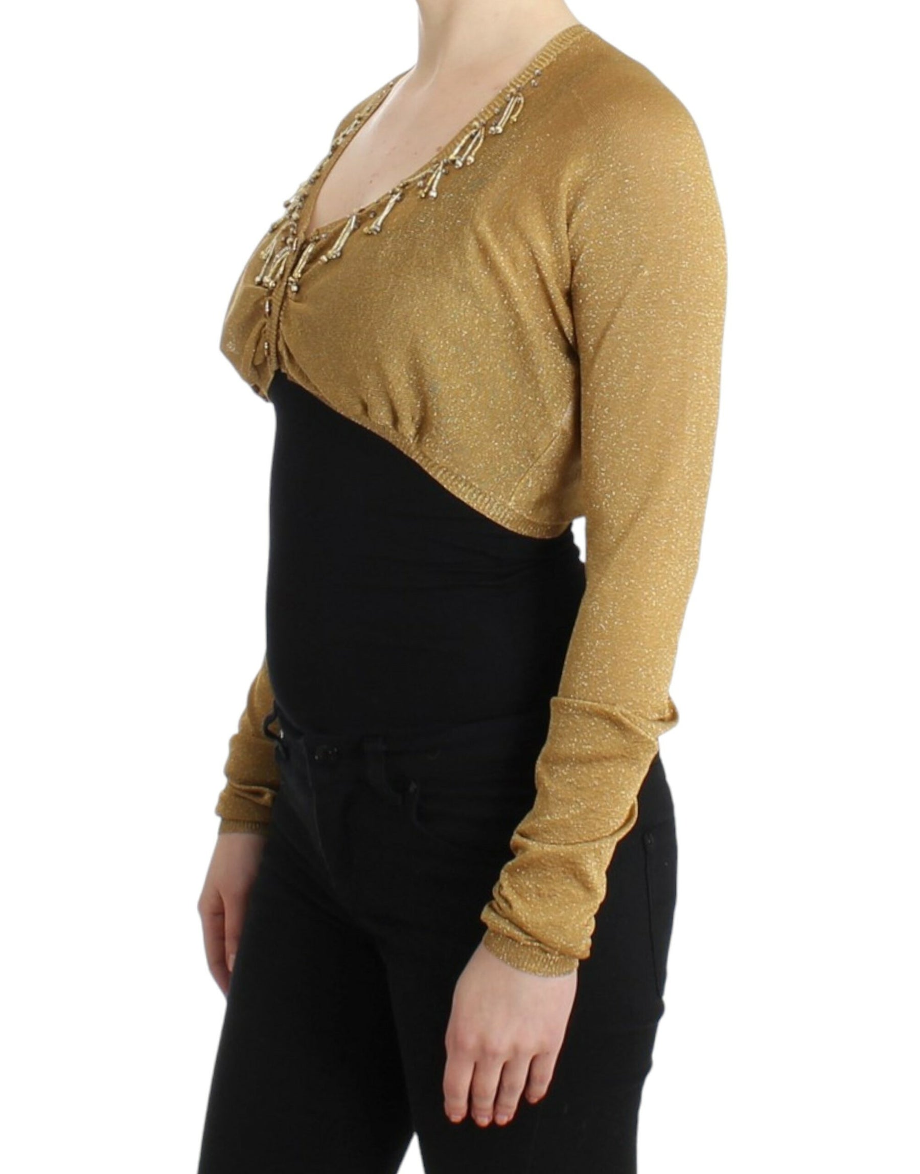 Cavalli Gold embellished gold shrug | Regal Royce