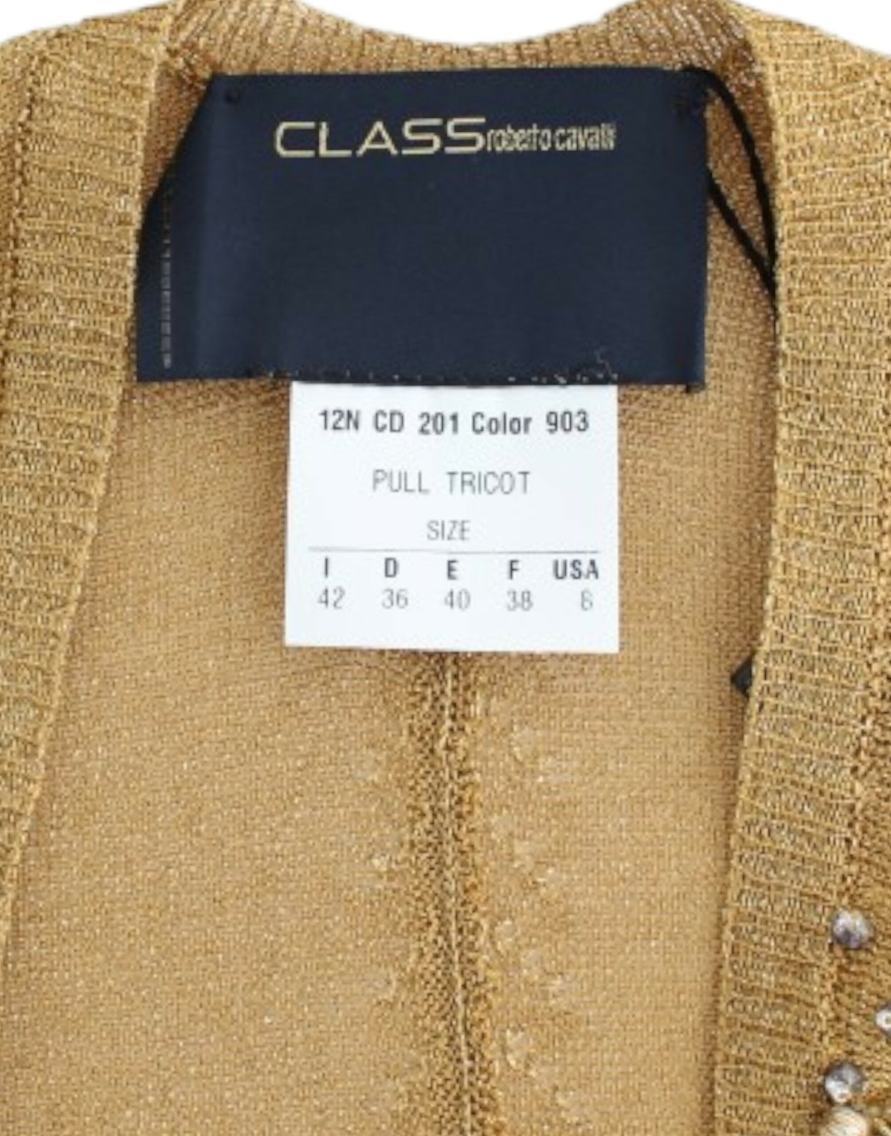 Cavalli Gold embellished gold shrug | Regal Royce