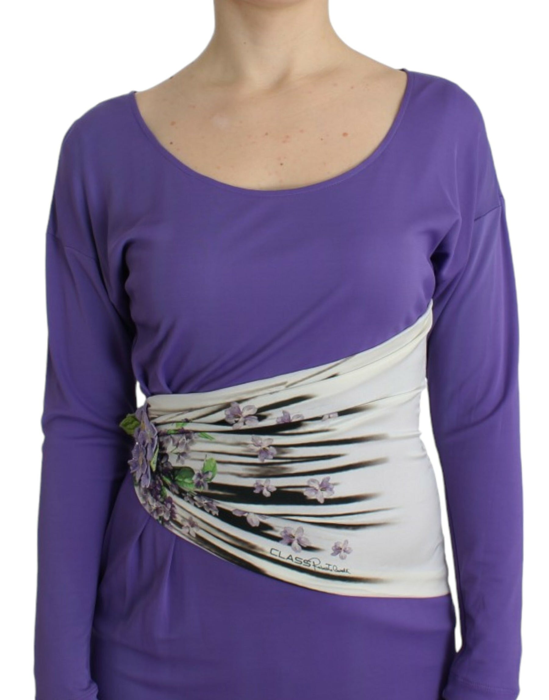 Cavalli Purple longsleeved dress | Regal Royce