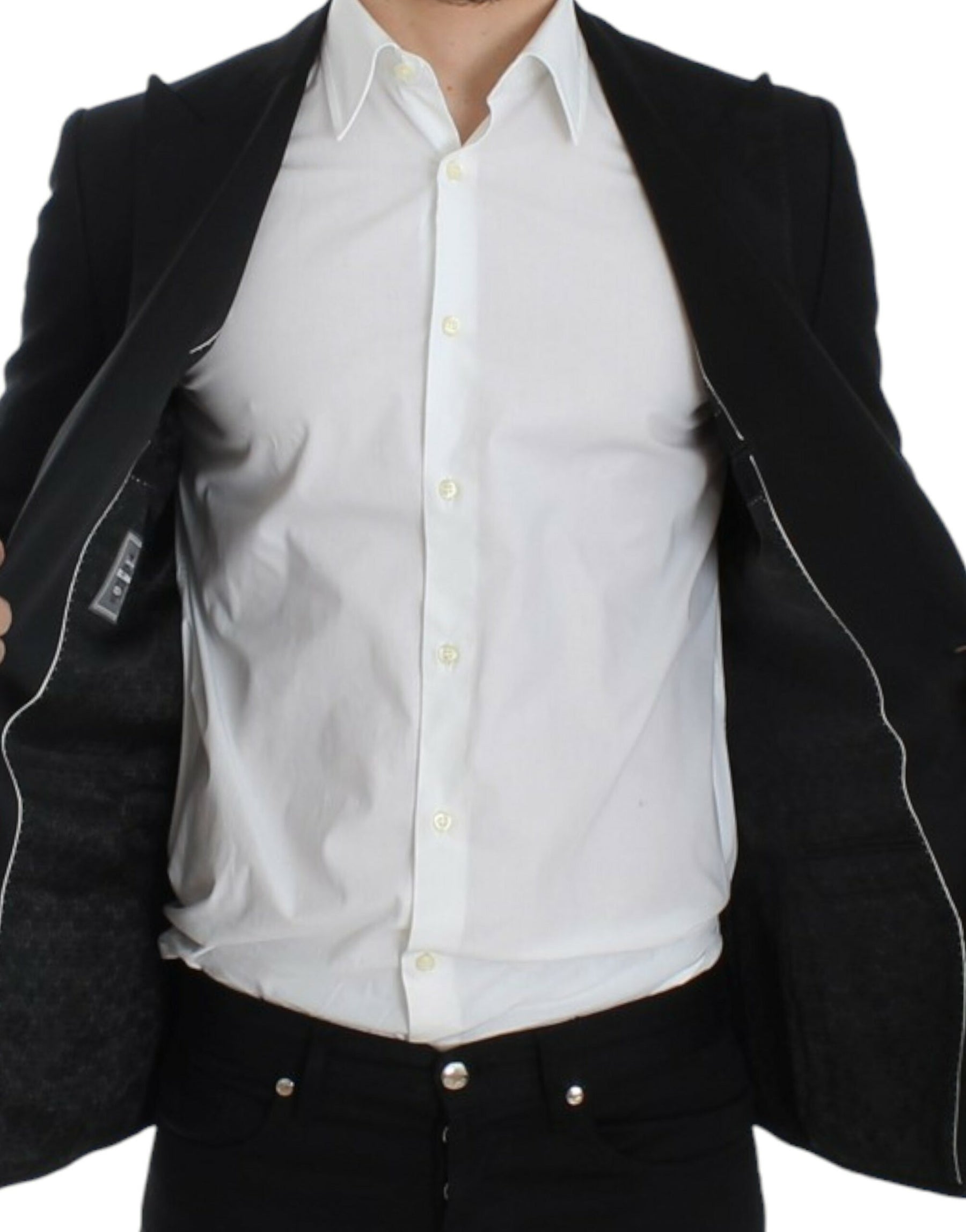 Dolce & Gabbana Black wool silk SICILIA blazer | Regal Royce