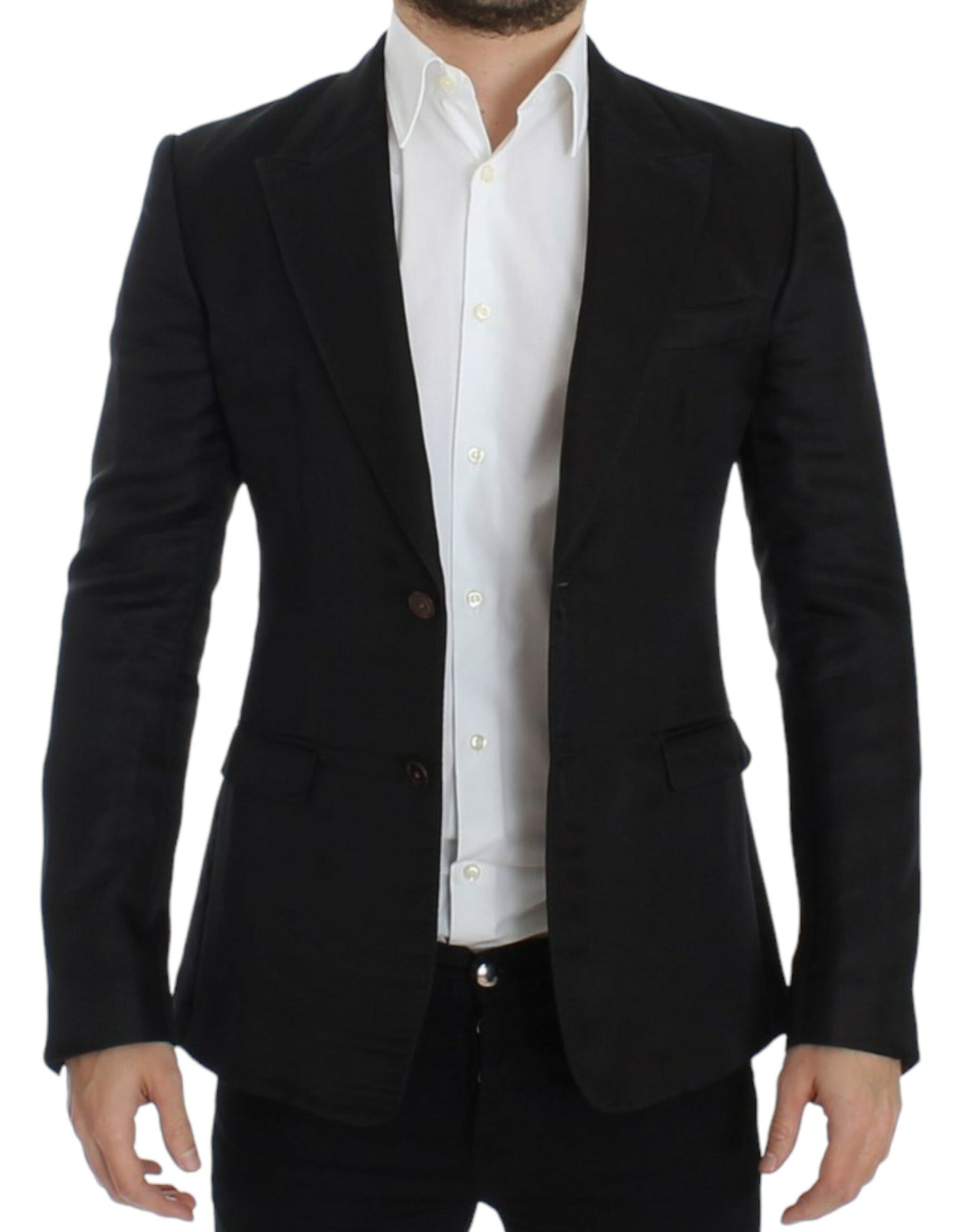 Dolce & Gabbana Black silk slim fit blazer | Regal Royce