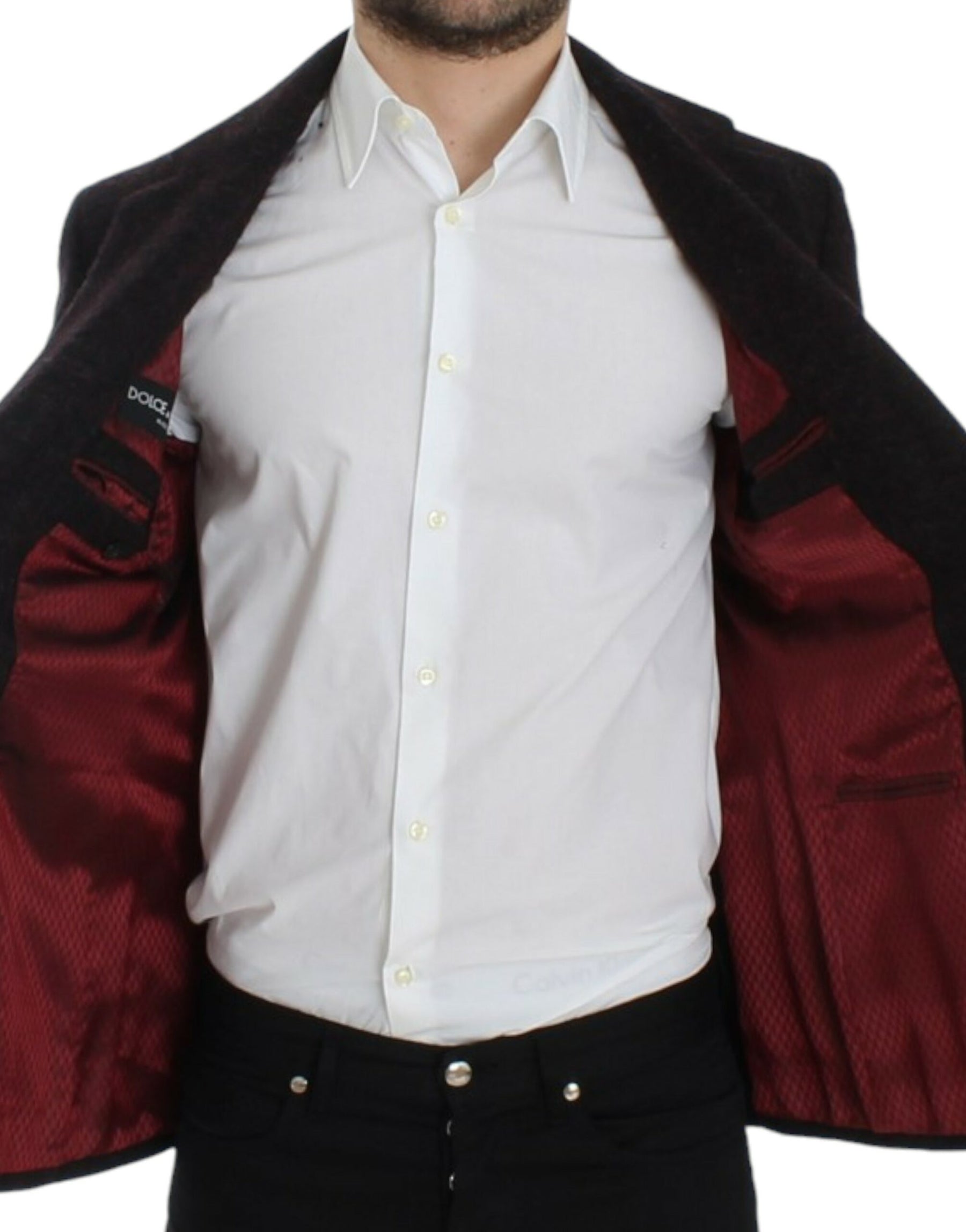 Dolce & Gabbana Bordeaux alpaga two button blazer | Regal Royce