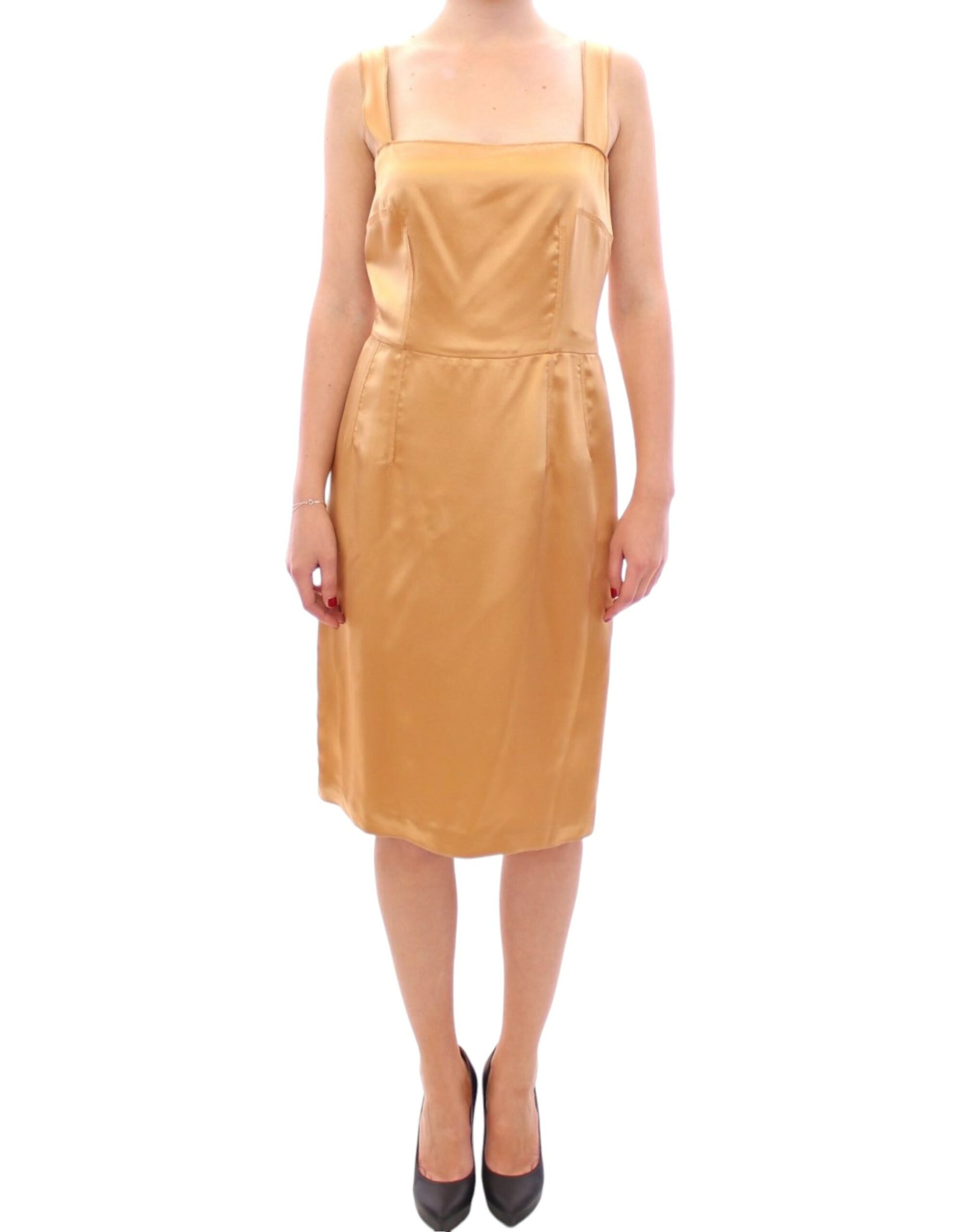 Dolce & Gabbana Bronze silk sheath dress | Regal Royce