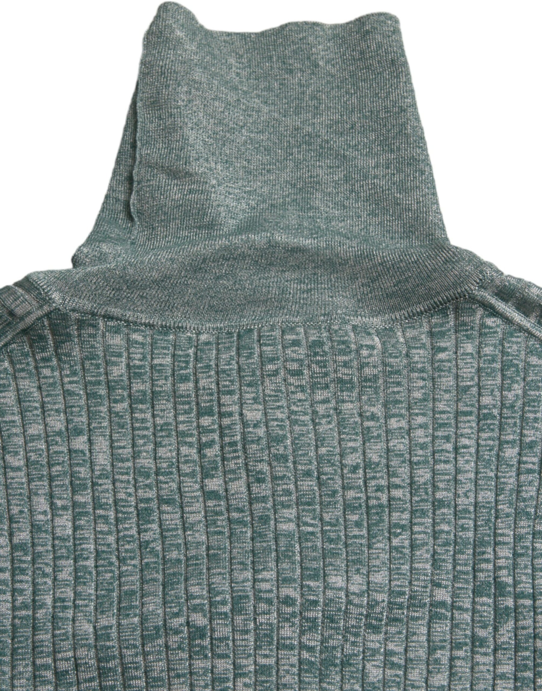 Dolce & Gabbana Green Polyester Turtleneck Pullover Sweater | Regal Royce