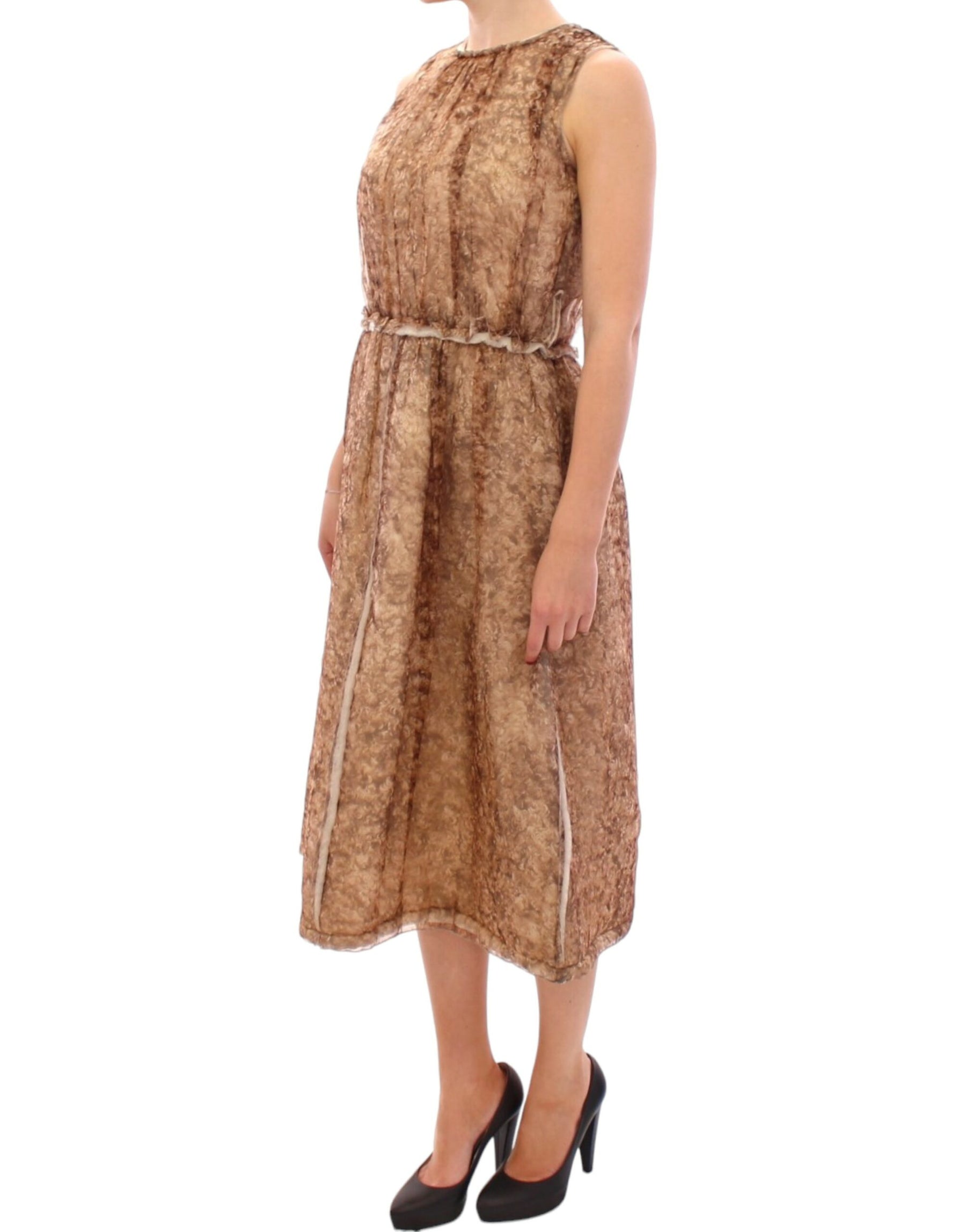 Dolce & Gabbana Brown sleeveless silk dress | Regal Royce