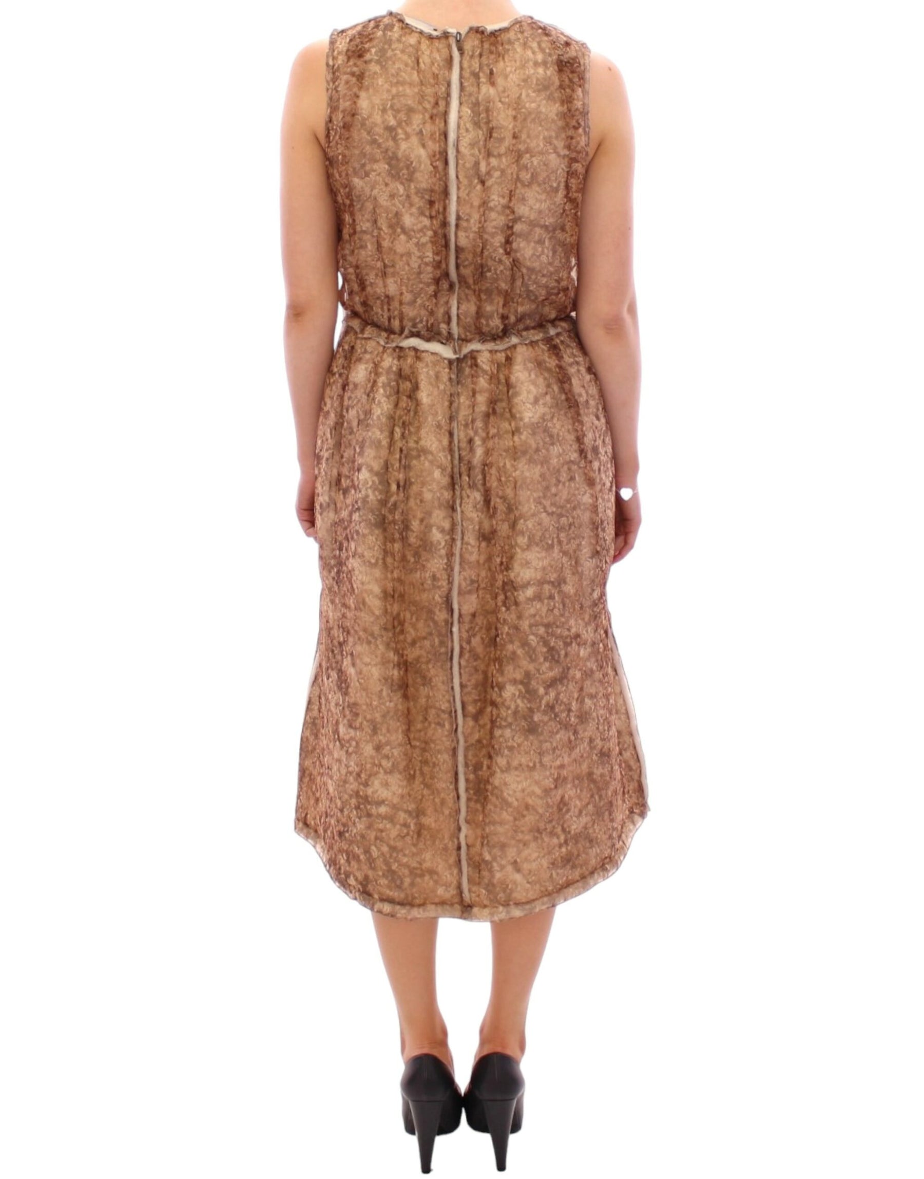 Dolce & Gabbana Brown sleeveless silk dress | Regal Royce