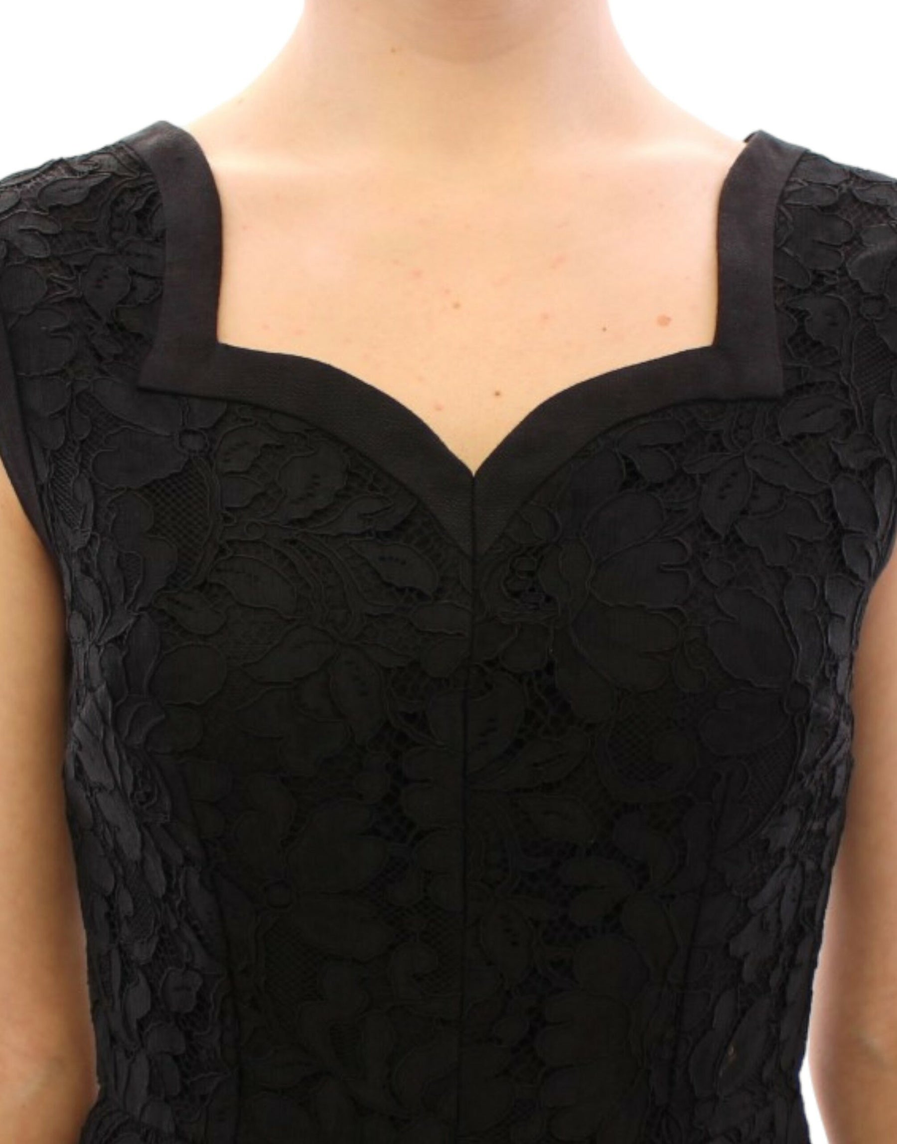 Dolce & Gabbana Black floral lace sicily runway dress | Regal Royce