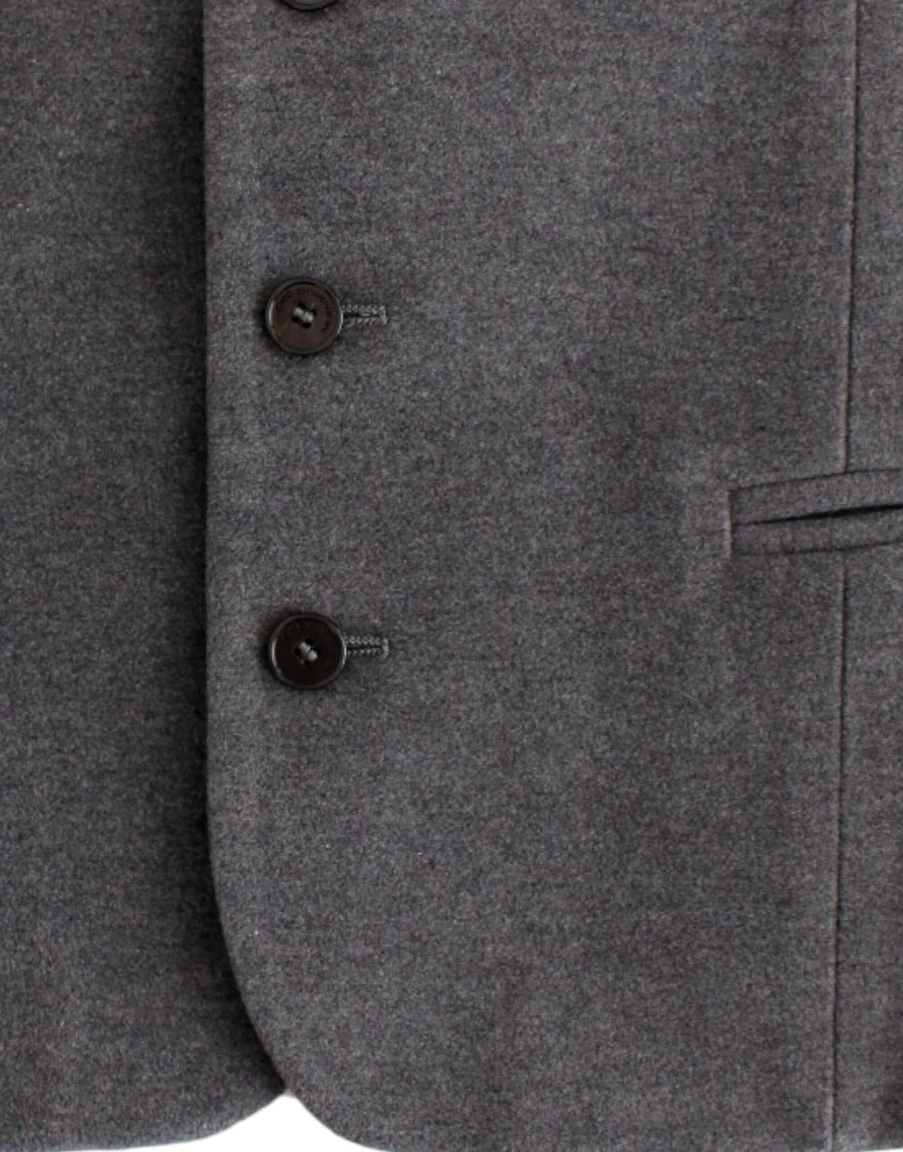 Costume National Gray cotton blend casual vest | Regal Royce