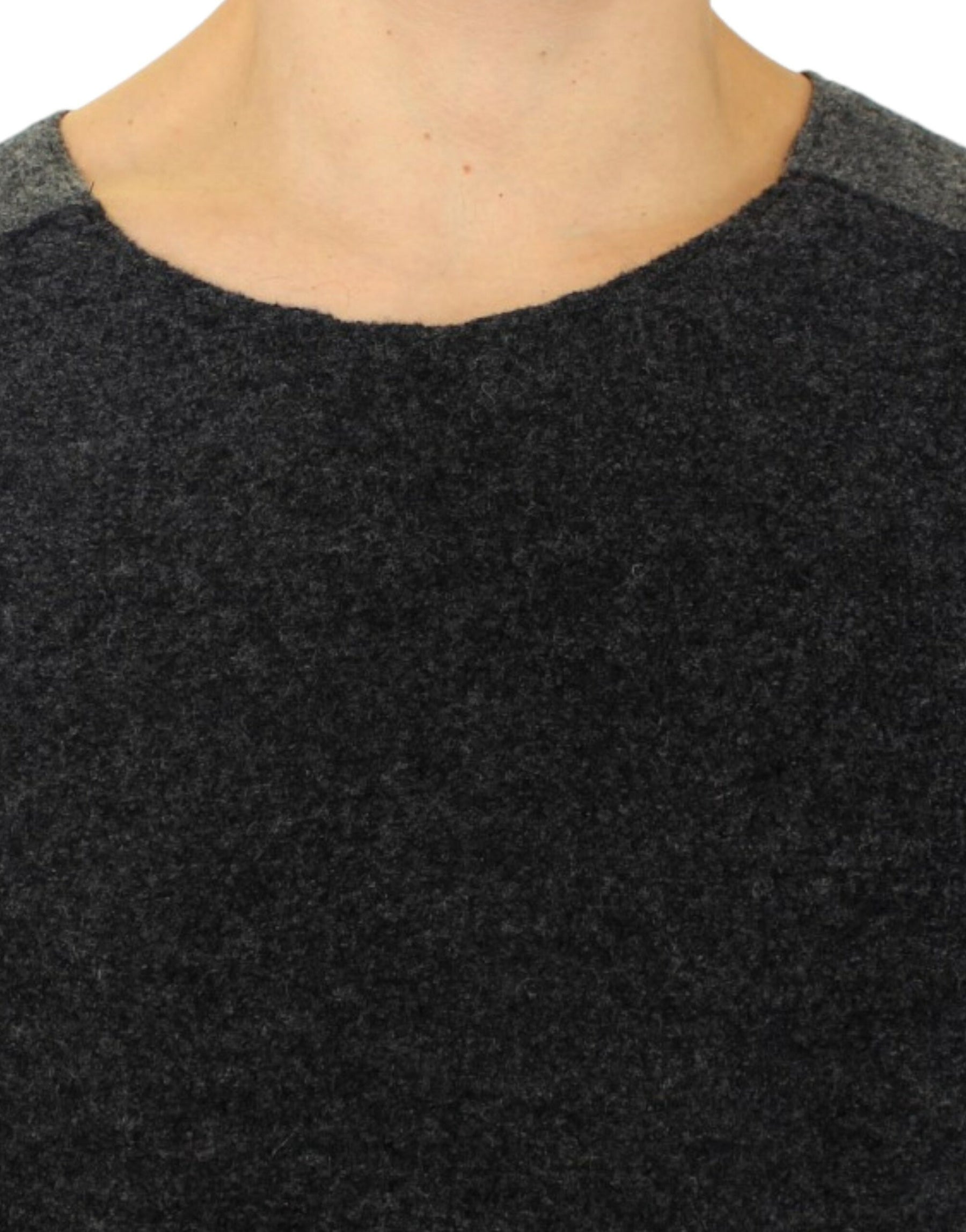 Costume National Gray wool crewneck sweater | Regal Royce