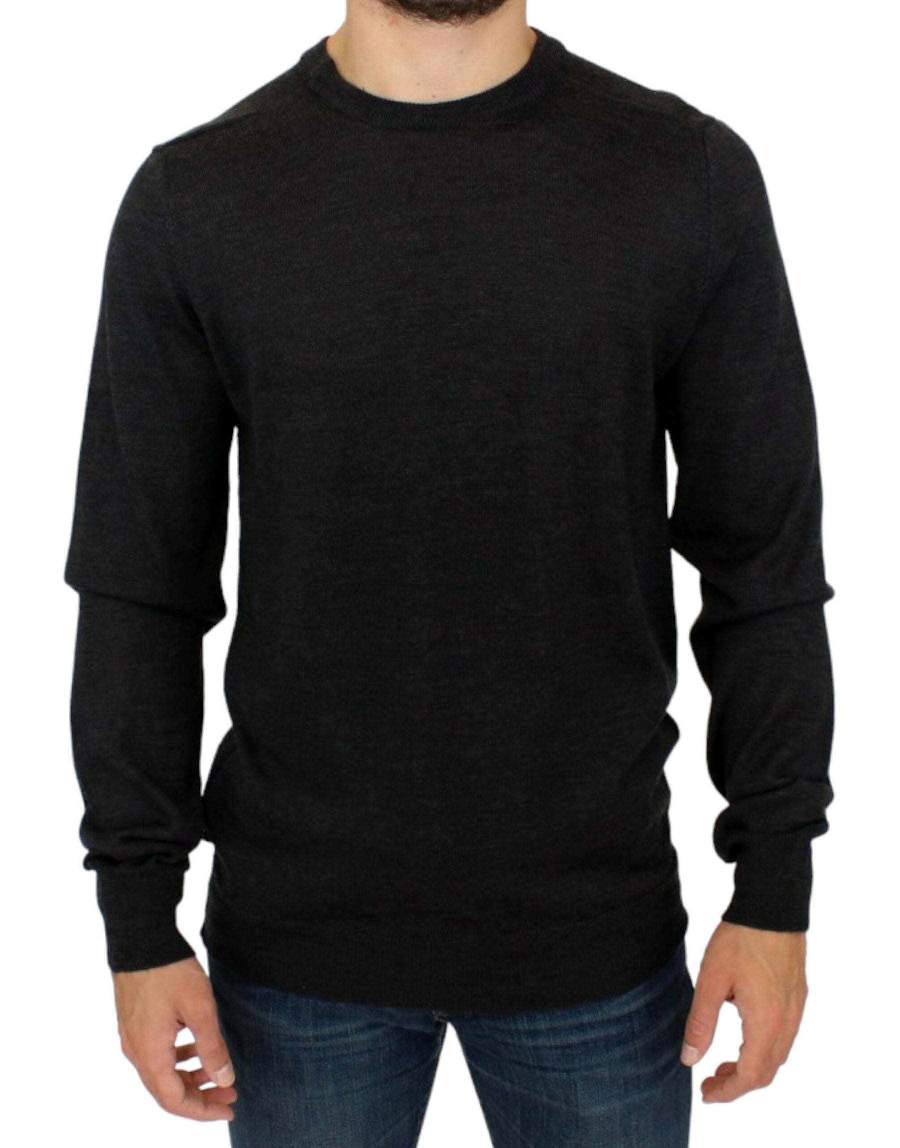 Costume National Gray crewneck pullover sweater | Regal Royce