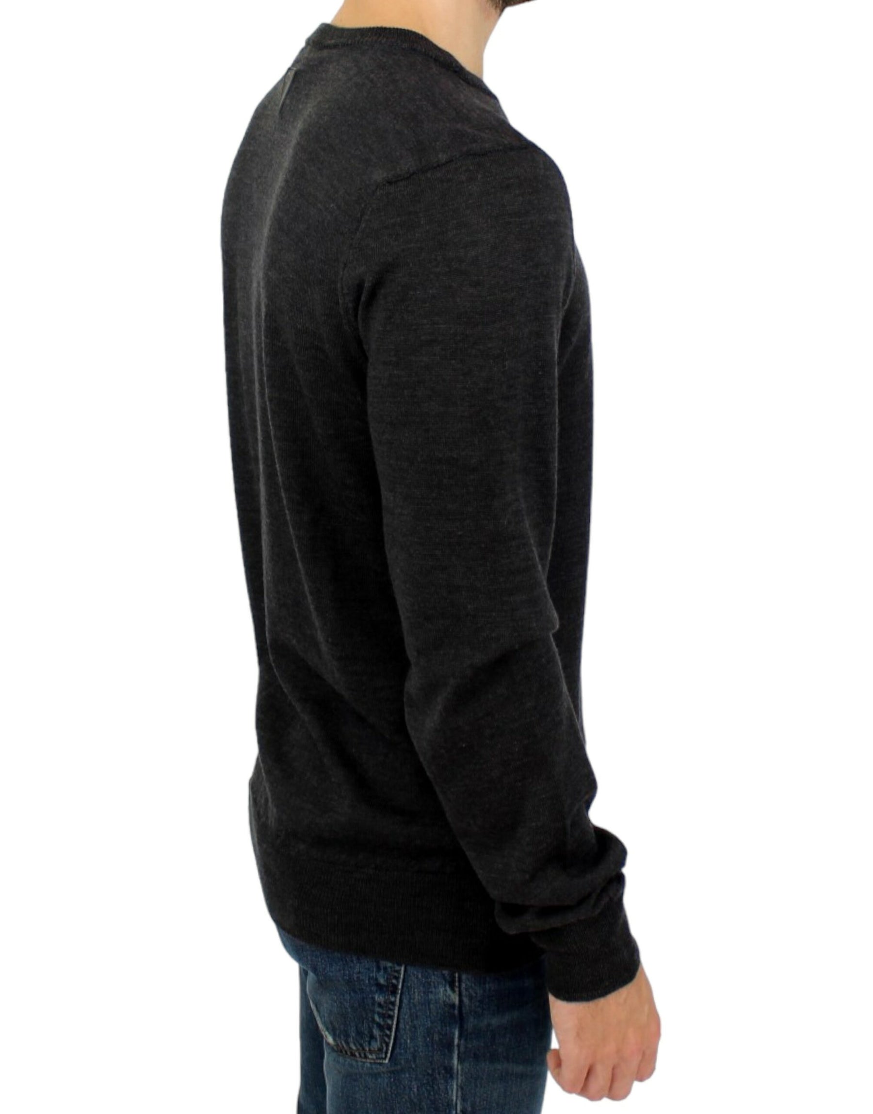 Costume National Gray crewneck pullover sweater | Regal Royce