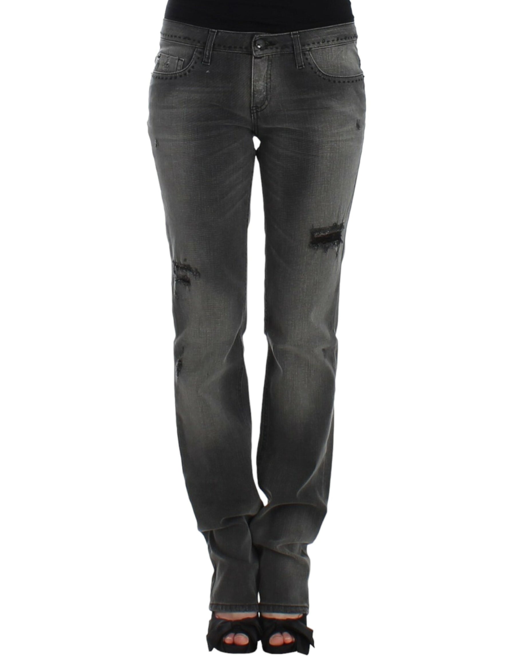 Costume National Gray straight leg jeans | Regal Royce