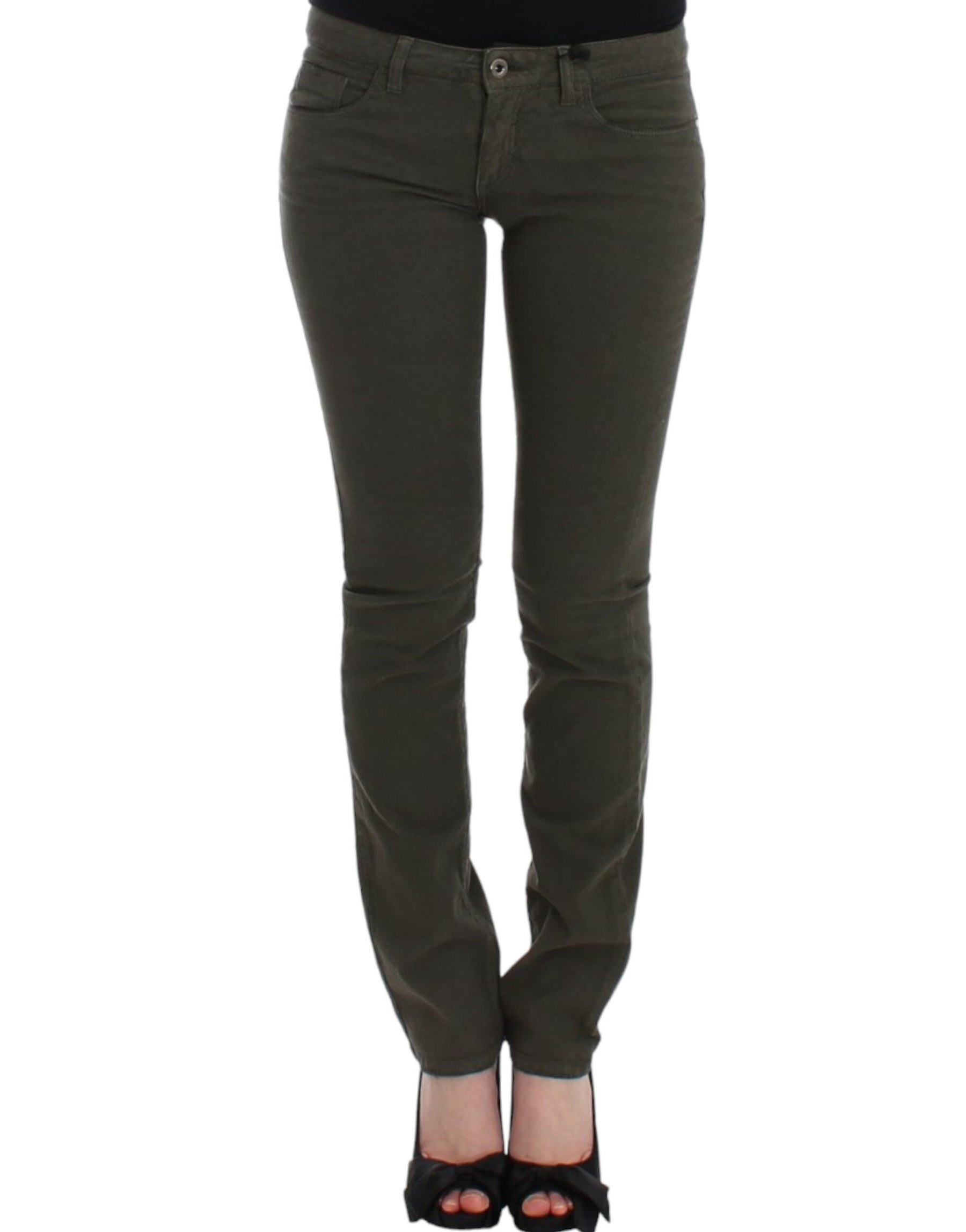 Costume National Green slim leg jeans | Regal Royce