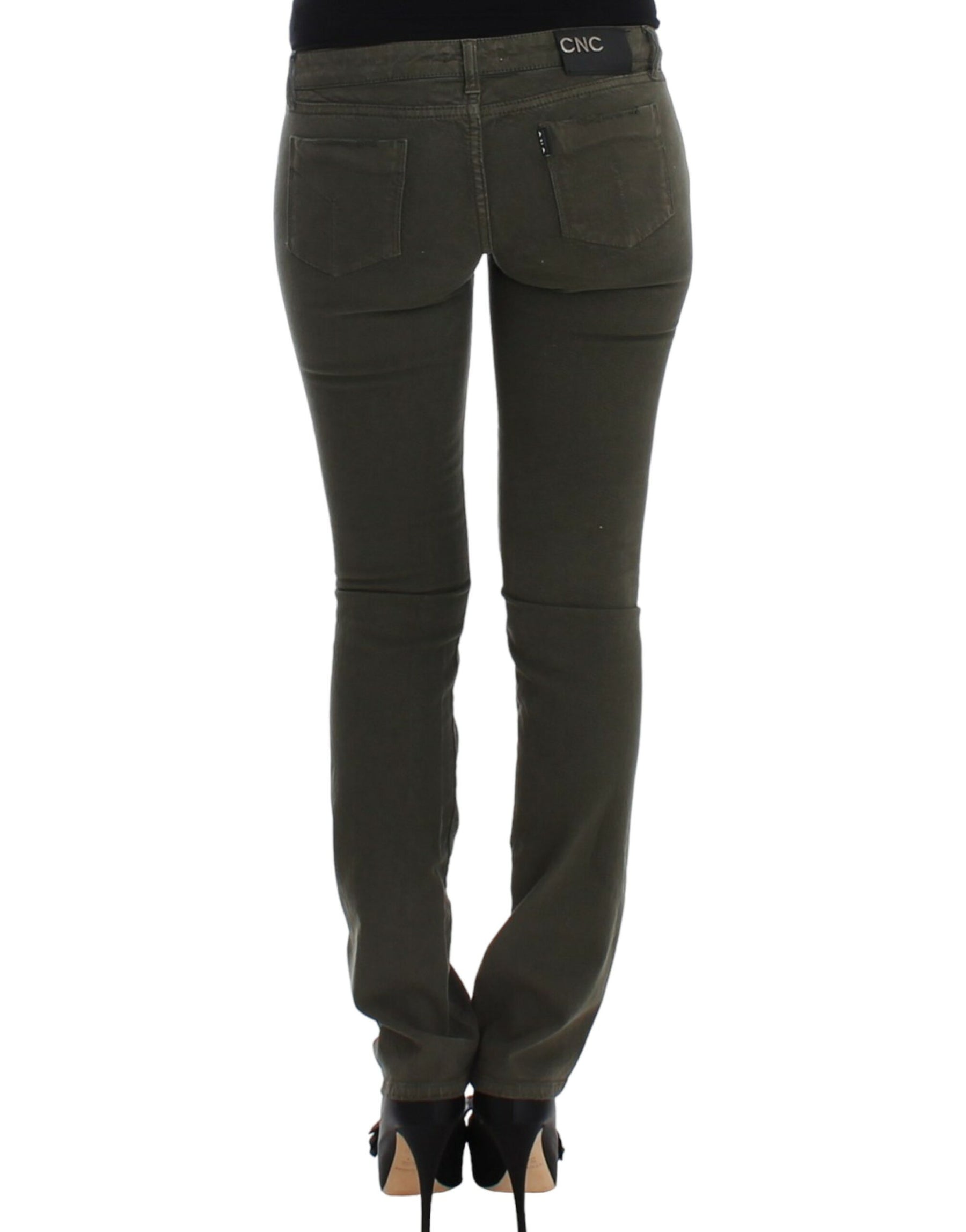 Costume National Green slim leg jeans | Regal Royce