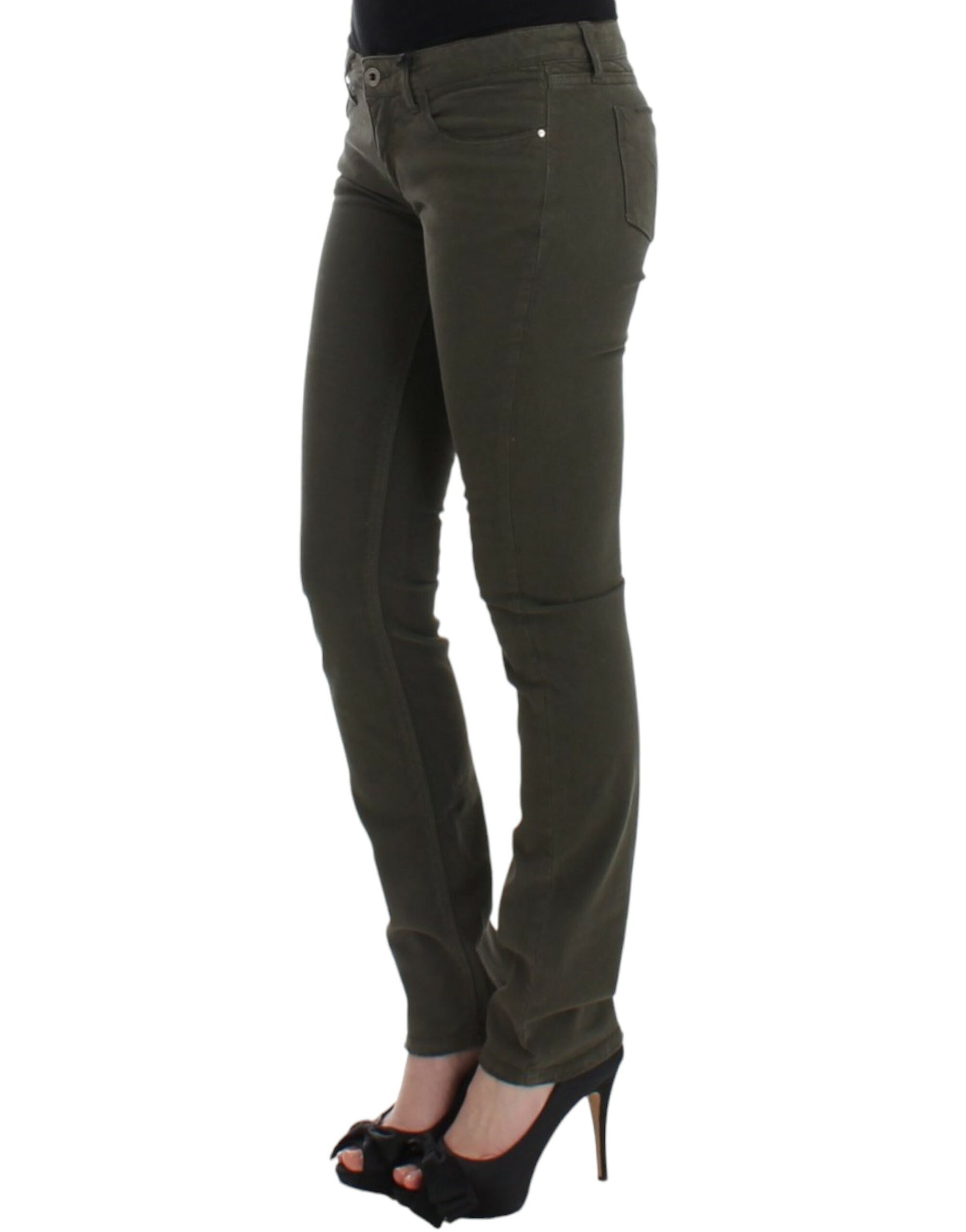 Costume National Green slim leg jeans | Regal Royce