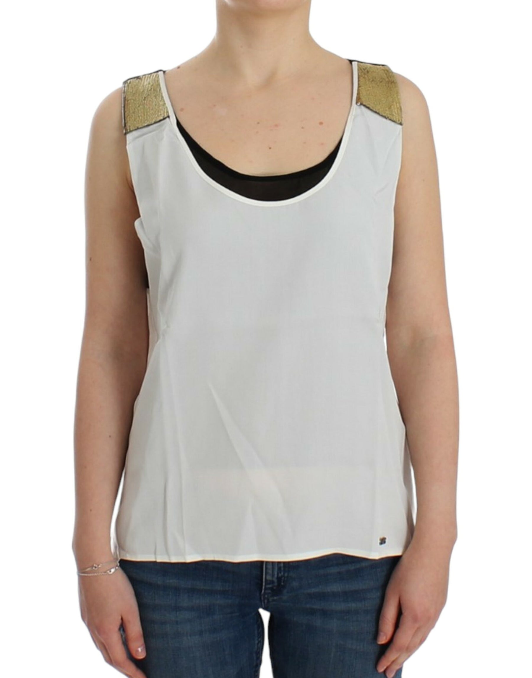 Costume National White sleeveless top | Regal Royce