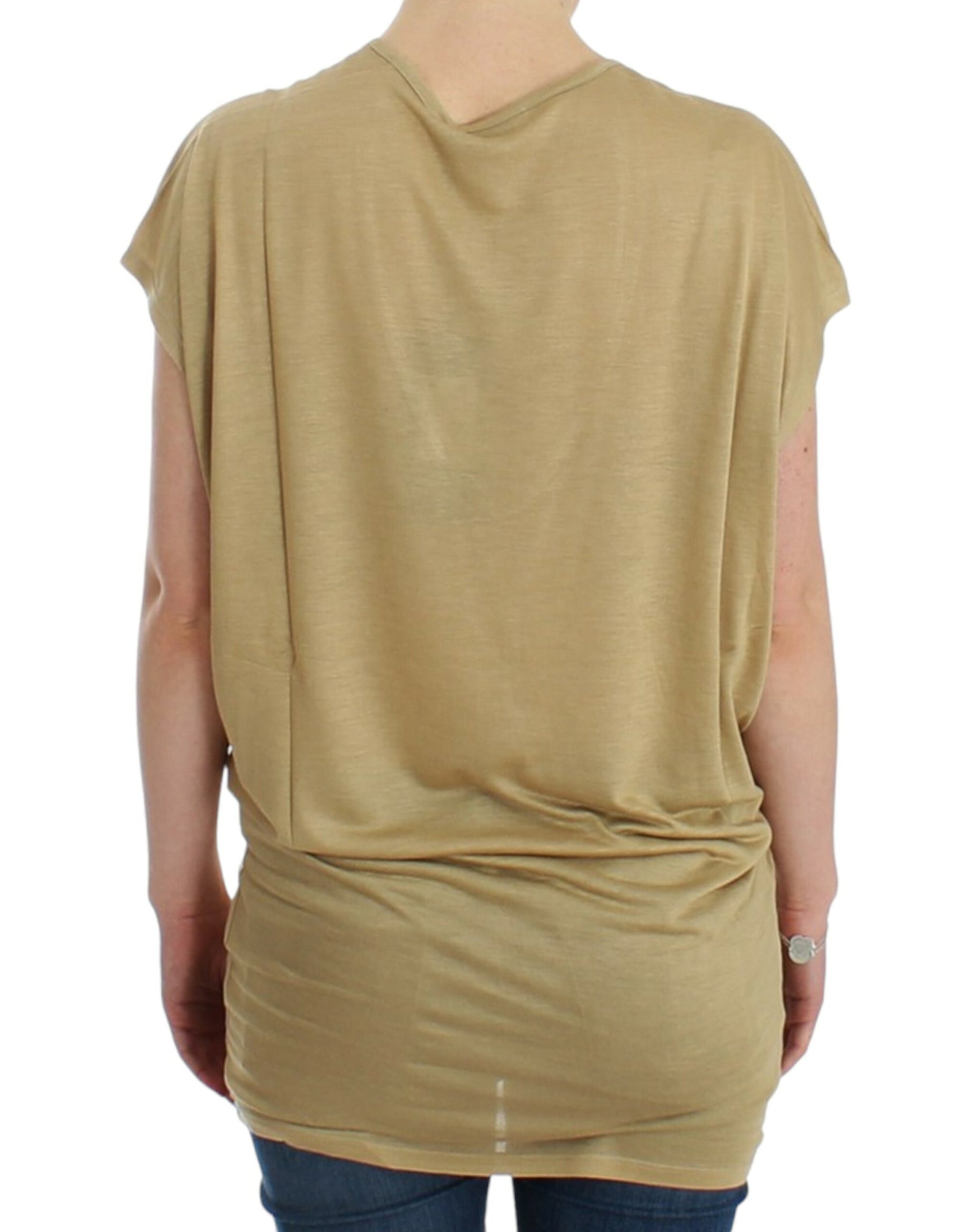 Costume National Beige motive print t-shirt | Regal Royce