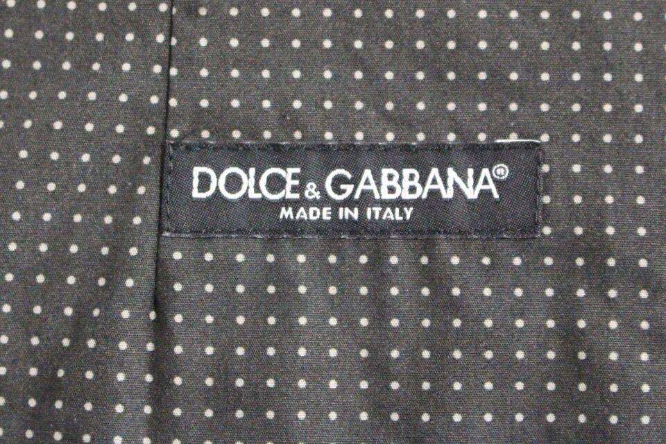 Dolce & Gabbana Gray Polka Dot Dress Vest Gilet Weste | Regal Royce