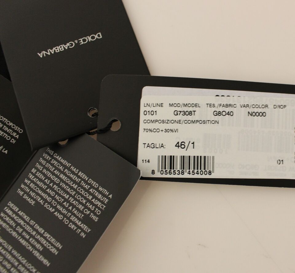 Dolce & Gabbana Black Cotton Blend Dress Vest Gilet | Regal Royce