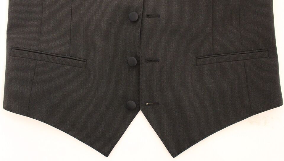 Dolce & Gabbana Gray Wool Stretch Dress Vest Blazer | Regal Royce