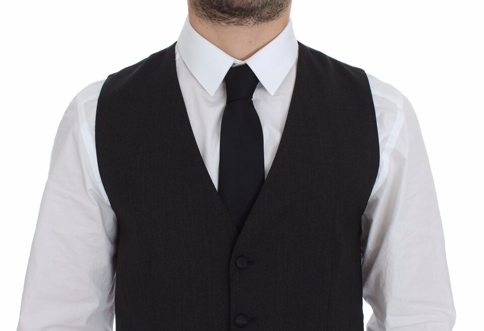 Dolce & Gabbana Gray Wool Stretch Dress Vest Jacket Blazer | Regal Royce