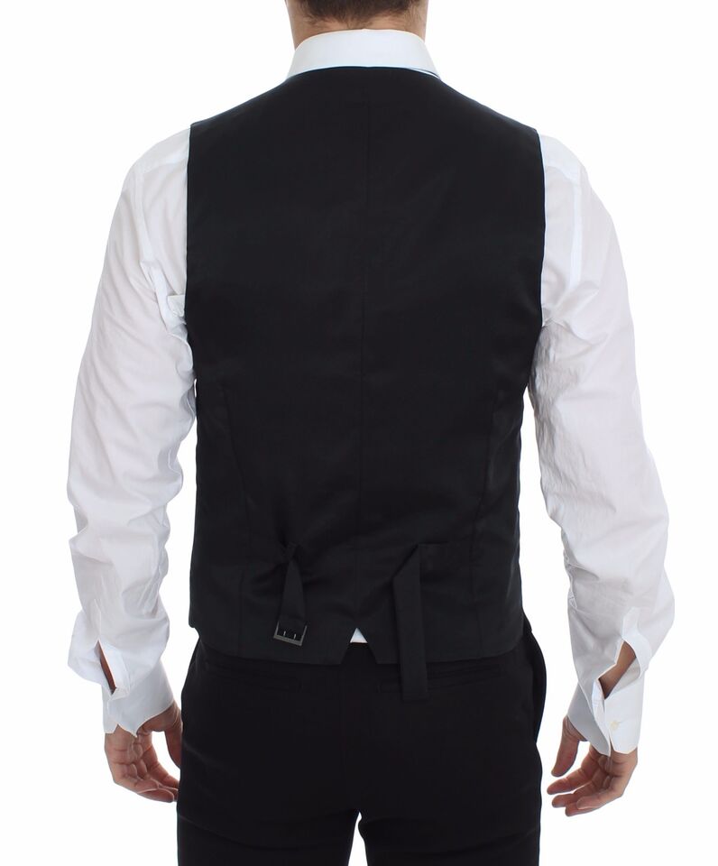 Dolce & Gabbana Gray Wool Stretch Dress Vest Jacket Blazer | Regal Royce