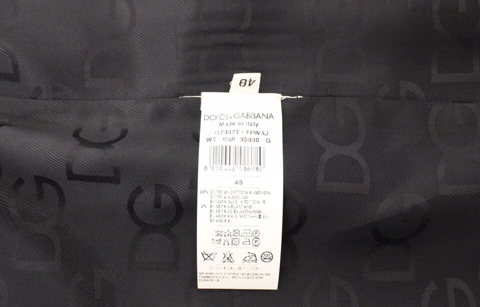 Dolce & Gabbana Blue Cotton Stretch Dress Vest Blazer | Regal Royce