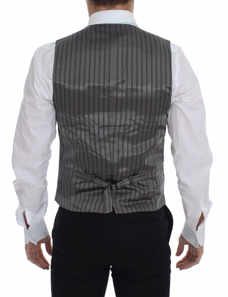 Dolce & Gabbana Gray Cotton Stretch Dress Vest Blazer | Regal Royce