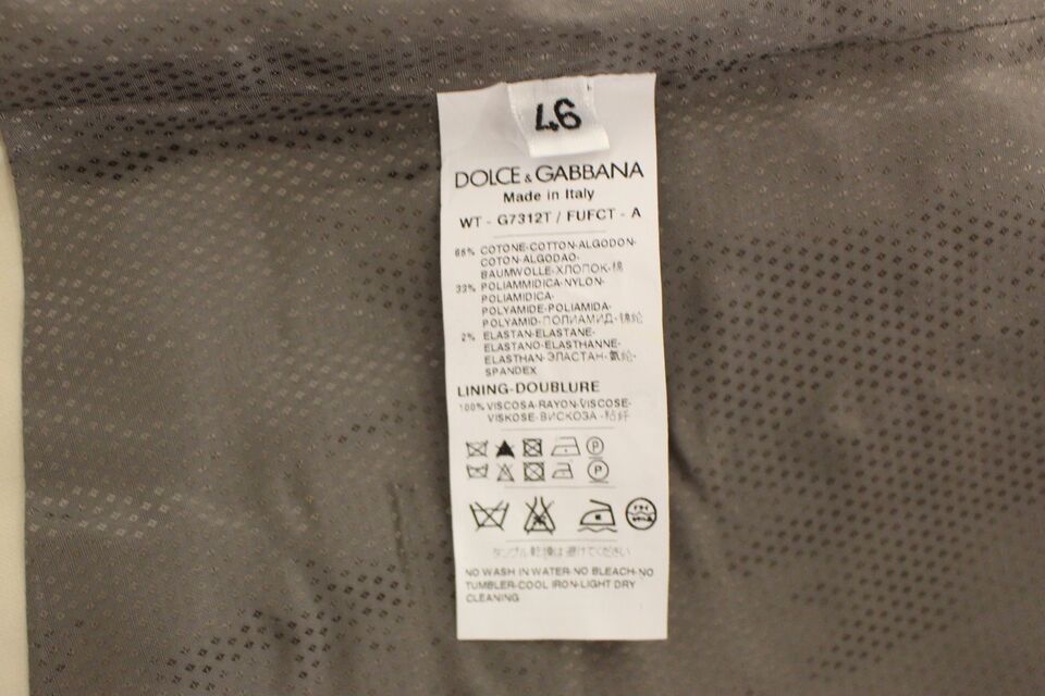 Dolce & Gabbana Beige Cotton Stretch Dress Vest Blazer | Regal Royce