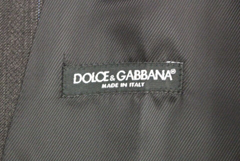Dolce & Gabbana Gray Striped Wool Logo Vest Gilet Weste | Regal Royce