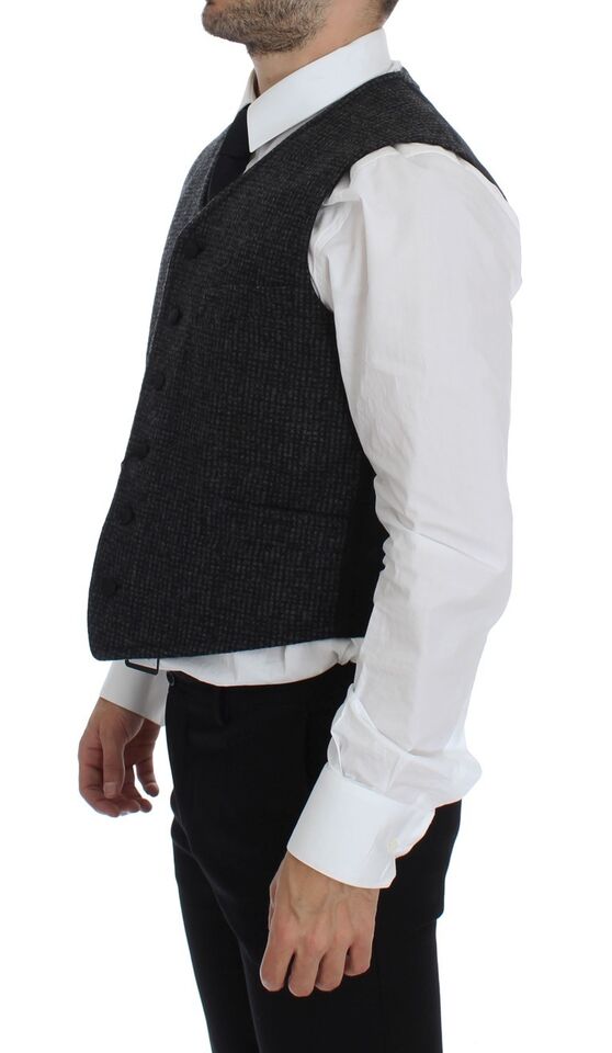 Dolce & Gabbana Gray Wool Blend Vest Gilet Weste | Regal Royce